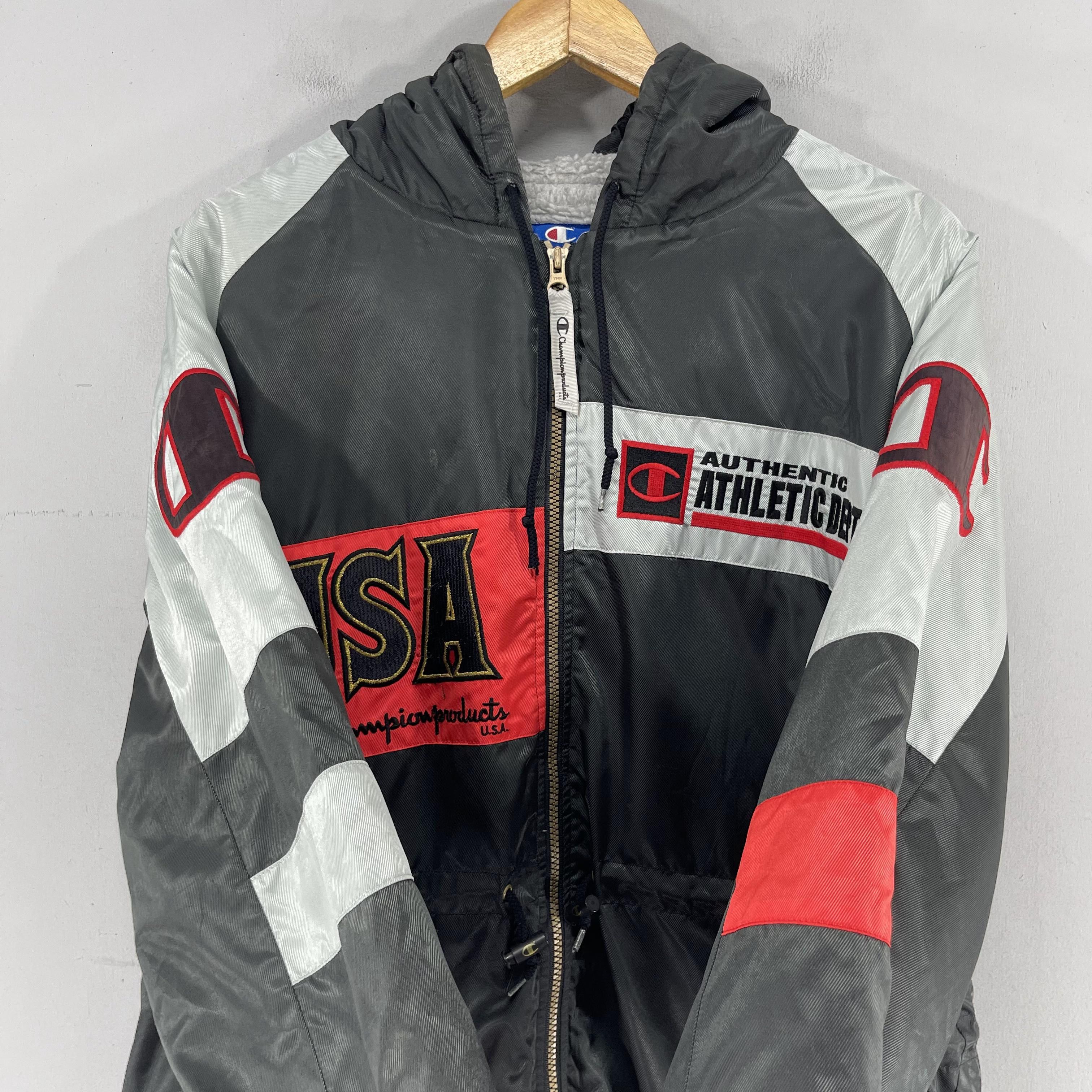 Champion × Vintage Vintage 90s CHAMPION Usa Sherpa Lined Parka Winter Jacket Size US M / EU 48-50 / 2 - 8 Thumbnail