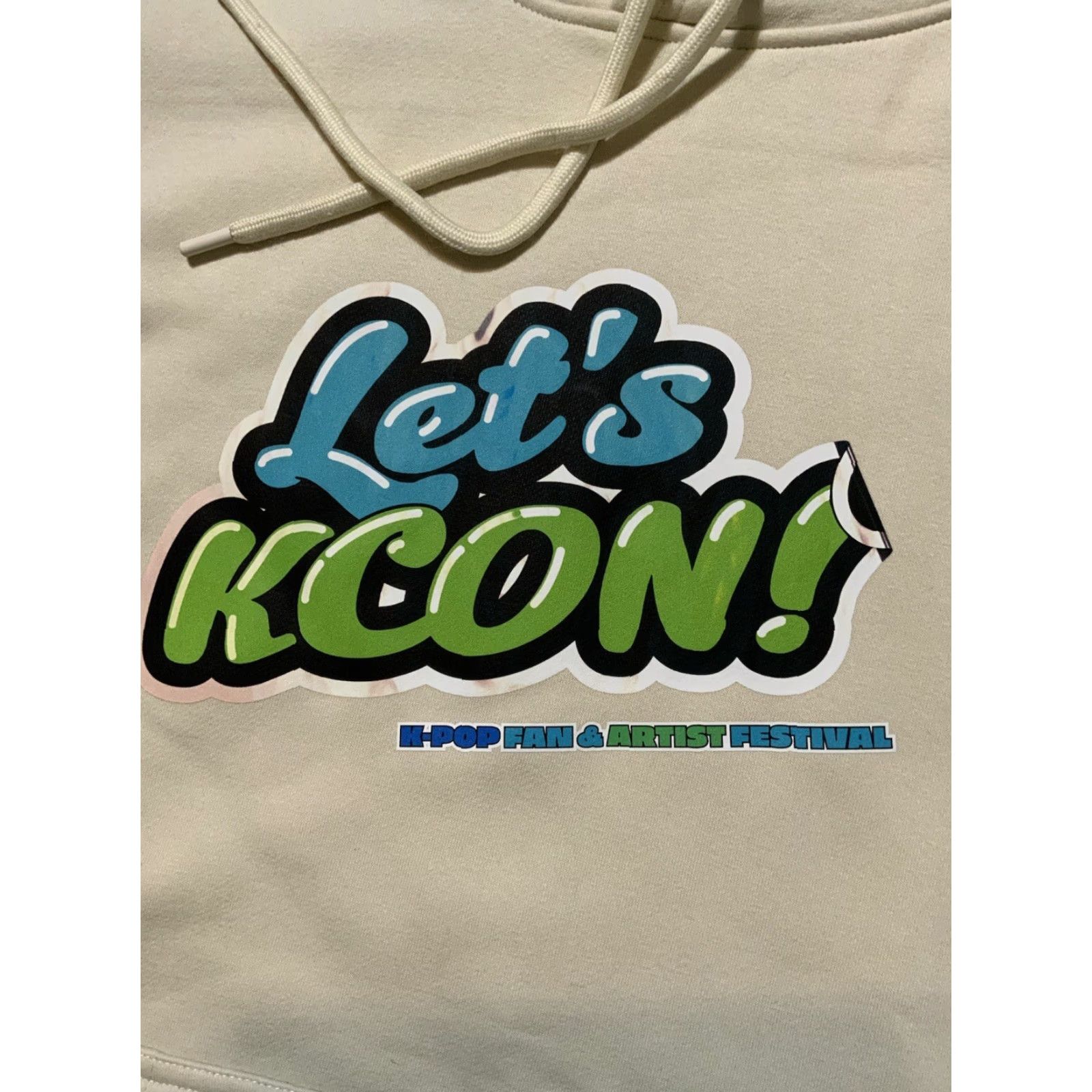 Vintage KCON Los Angeles 2024 K Pop Artist Festival Merch Lineup Pullover Hoodie Sz. XL Men Beige Size US XL / EU 56 / 4 - 5 Thumbnail