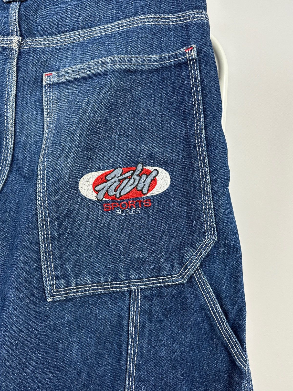 Fubu Vintage Fubu Sports Cargo Baggy Denim Pants Rap Style Size US 28 / EU 44 - 17 Thumbnail