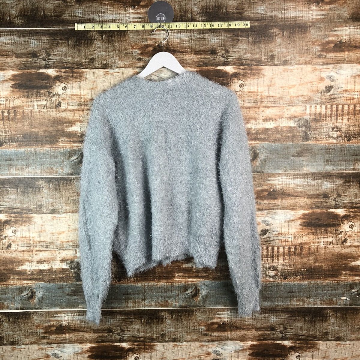 Japanese Brand DL Hyper World Gallery Gray Mohair Cardigan Knitwear #C372 Size M / US 6-8 / IT 42-44 - 12 Thumbnail