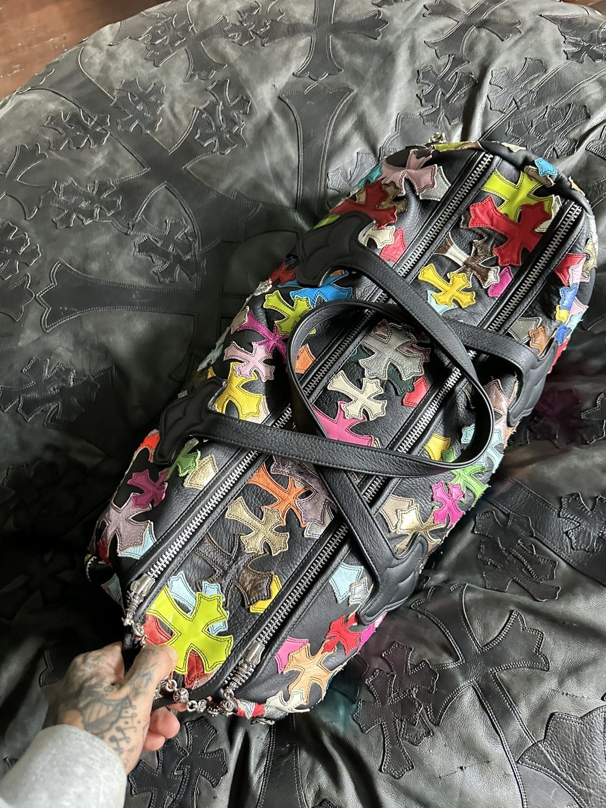 Chrome Hearts CHROME HEARTS LARGE FLOODED CROSS LUGGAGE DUFFLE BAG 4G Size ONE SIZE - 4 Thumbnail