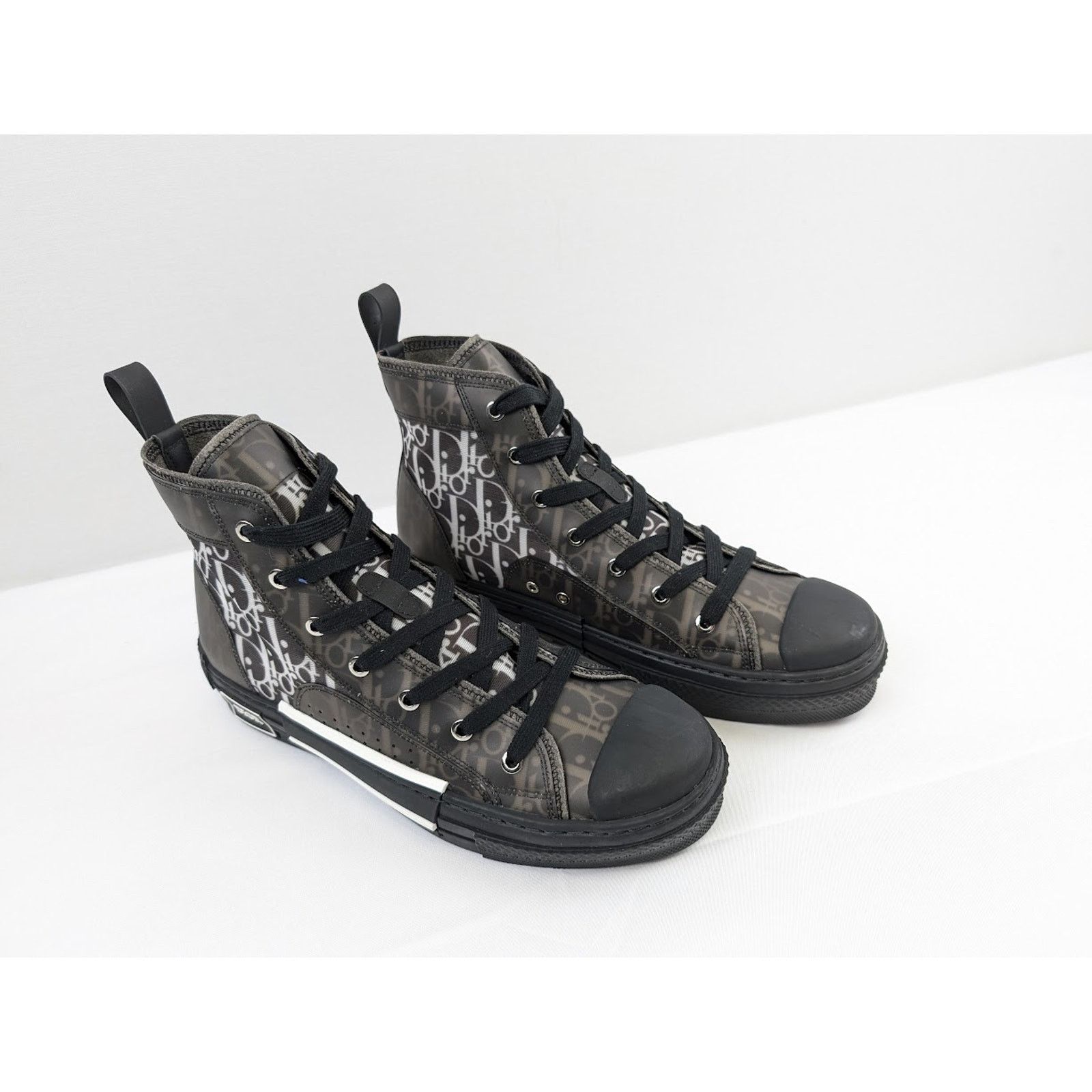 Dior o1rshd1 B23 Oblique High-Top Sneakers in Black / White Size US 8 / EU 41 - 15 Thumbnail