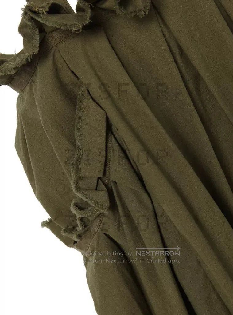 Y's Olive Green Asymmetrical Strap Skirt. Size 24" / US 00 / IT 34 - 3 Thumbnail