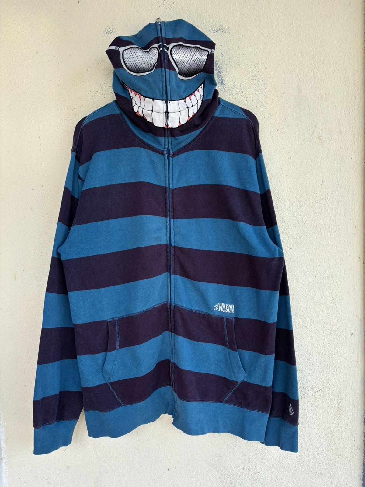Volcom Volcom Full Zipper Zip Up Stripes Hoodie Size US XL / EU 56 / 4 - 1 Thumbnail