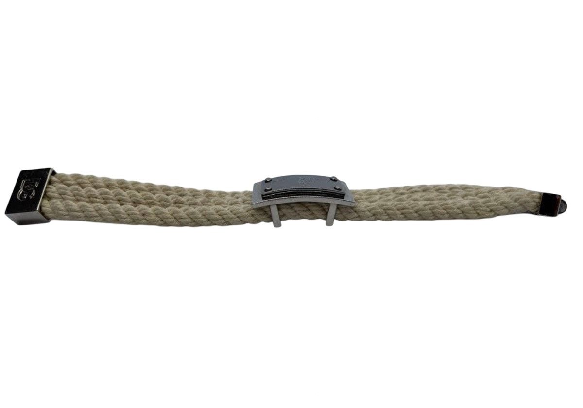 Dolce & Gabbana Dolce & Gabbana Archival Braided Rope Bracelet -Cream/Silver Size ONE SIZE - 6 Thumbnail