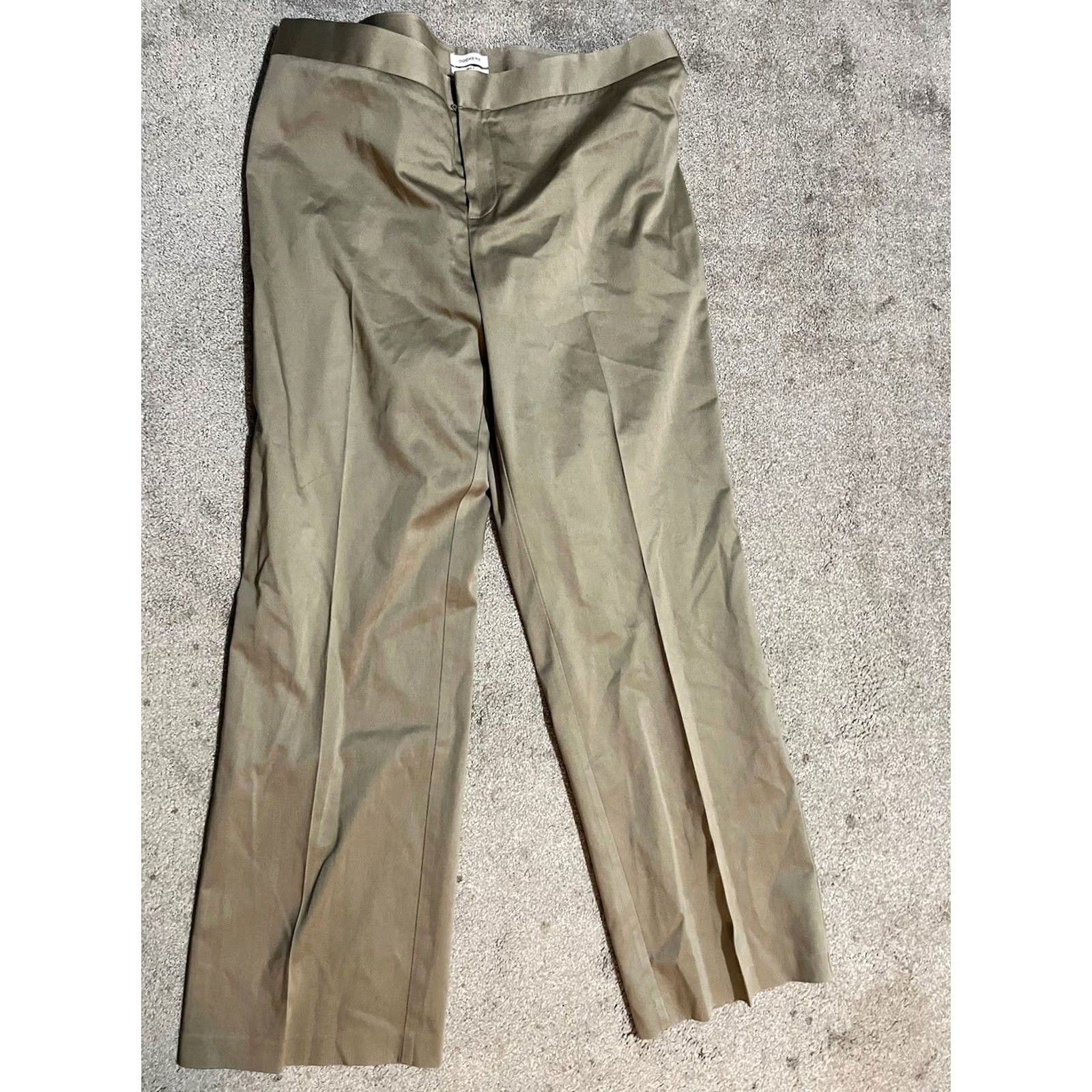 Dockers DOCKERS Pants Women 16 Ideal Fit Metro Beige Flat Front Straight Chino Size 16 Womens Beige Dockers Pants Vintage? Size 38" / US 16 / IT 52 - 2 Thumbnail