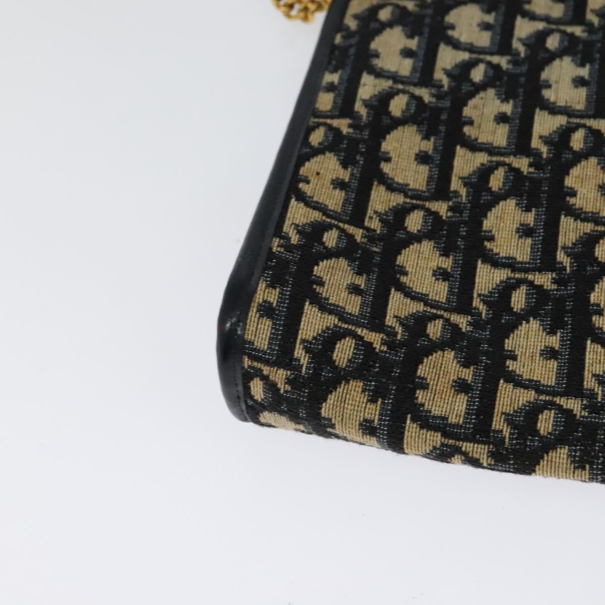 Dior DIOR Trotter Canvas Shoulder Bag Navy Gold Size ONE SIZE - 12 Thumbnail