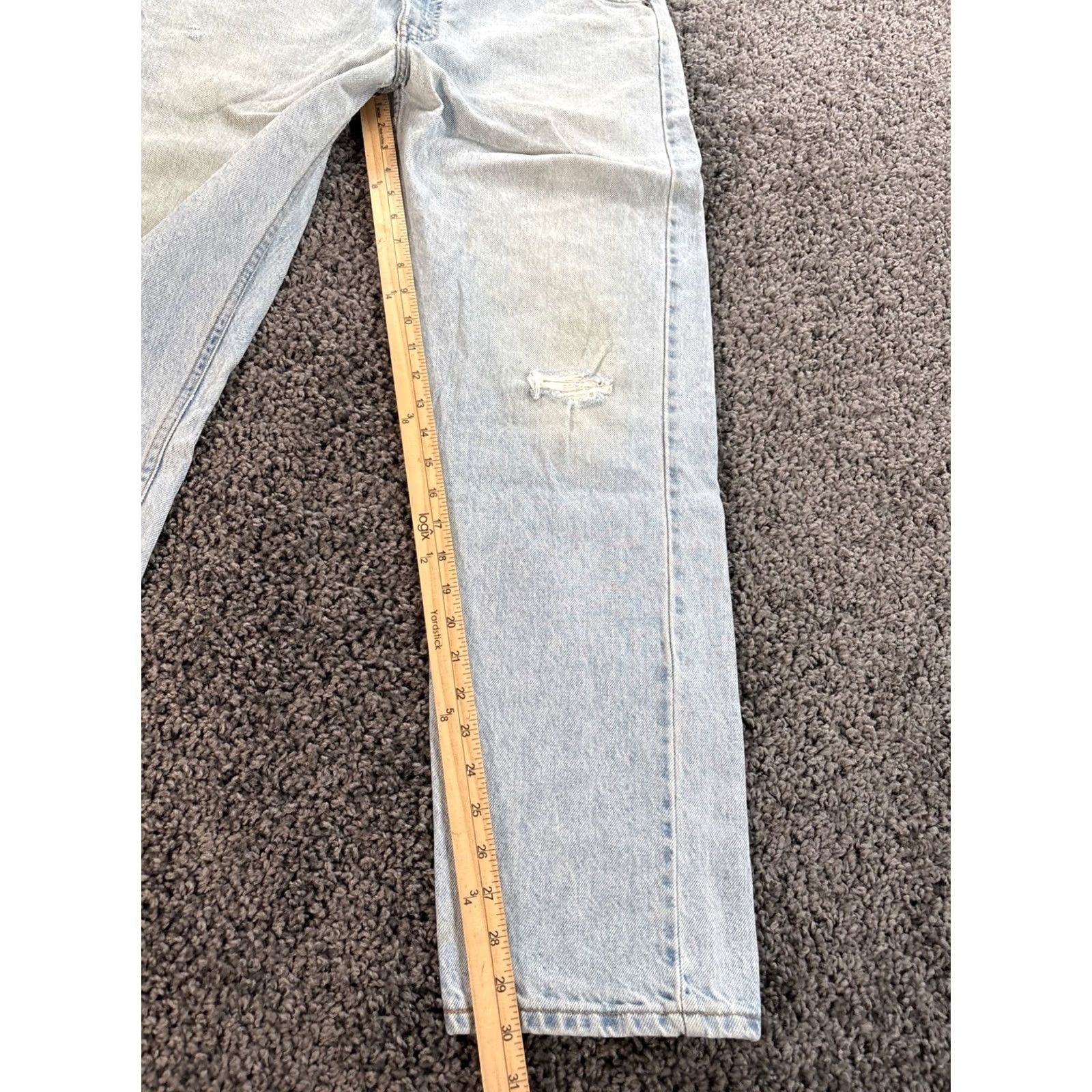 Levi's VINTAGE Levi's 550 Jeans Mens 36x30 Relaxed Tapered Denim Blue 90s Orange Tab Distressed 5-Pocket Mens Jeans Size US 36 / EU 52 - 2 Thumbnail