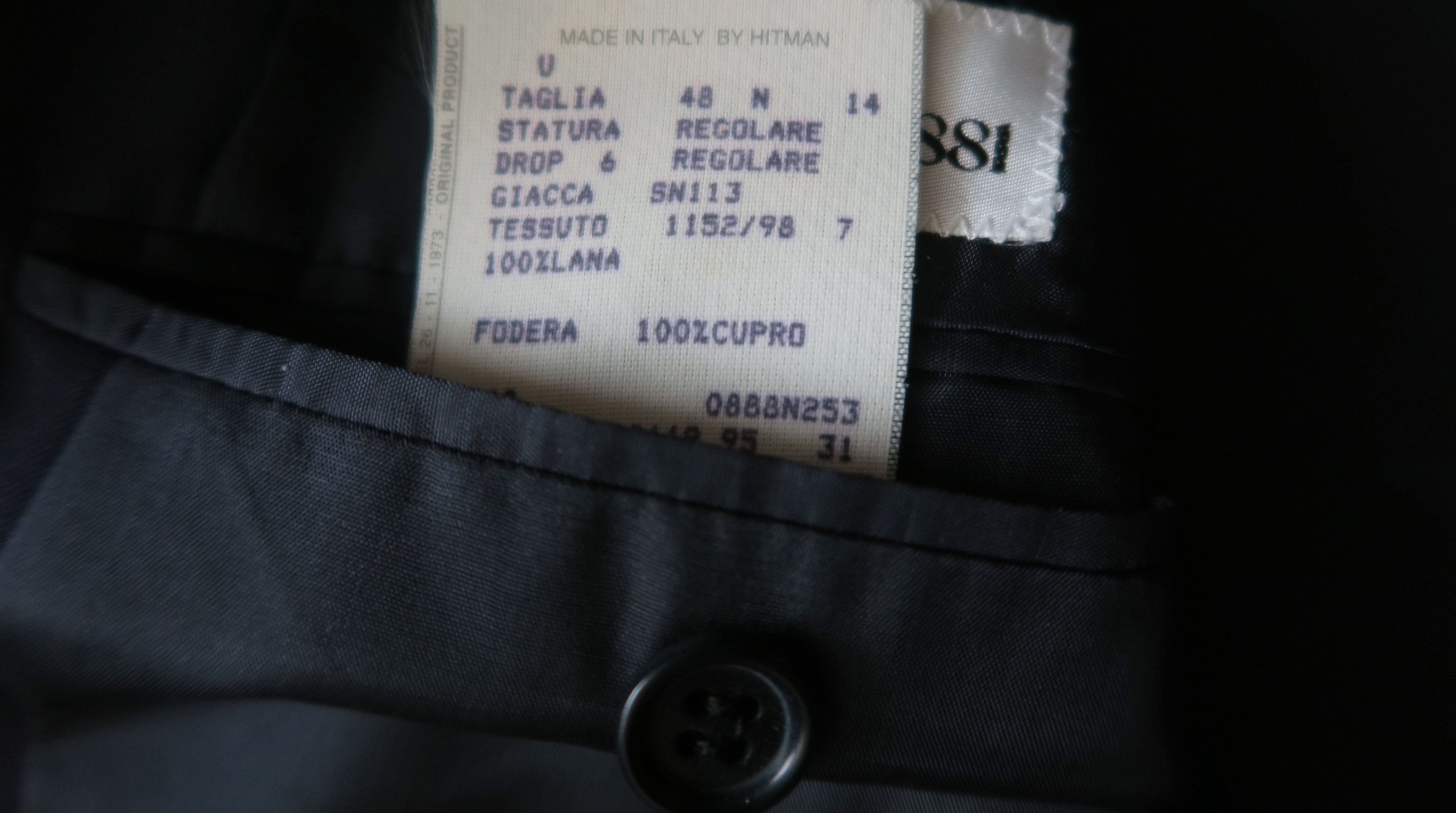 Cerruti 1881 Cerruti 1881 Italy Tailored Navy Suit Jacket / Blazer Size 48R - 5 Thumbnail
