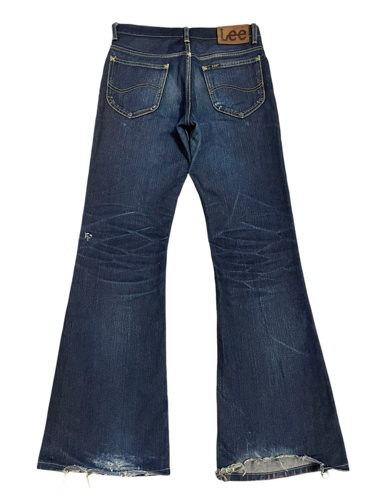 Lee Vintage Y2K Lee Riders Indigo Wash Frayed Flare Jeans Size US 29 - 7 Thumbnail