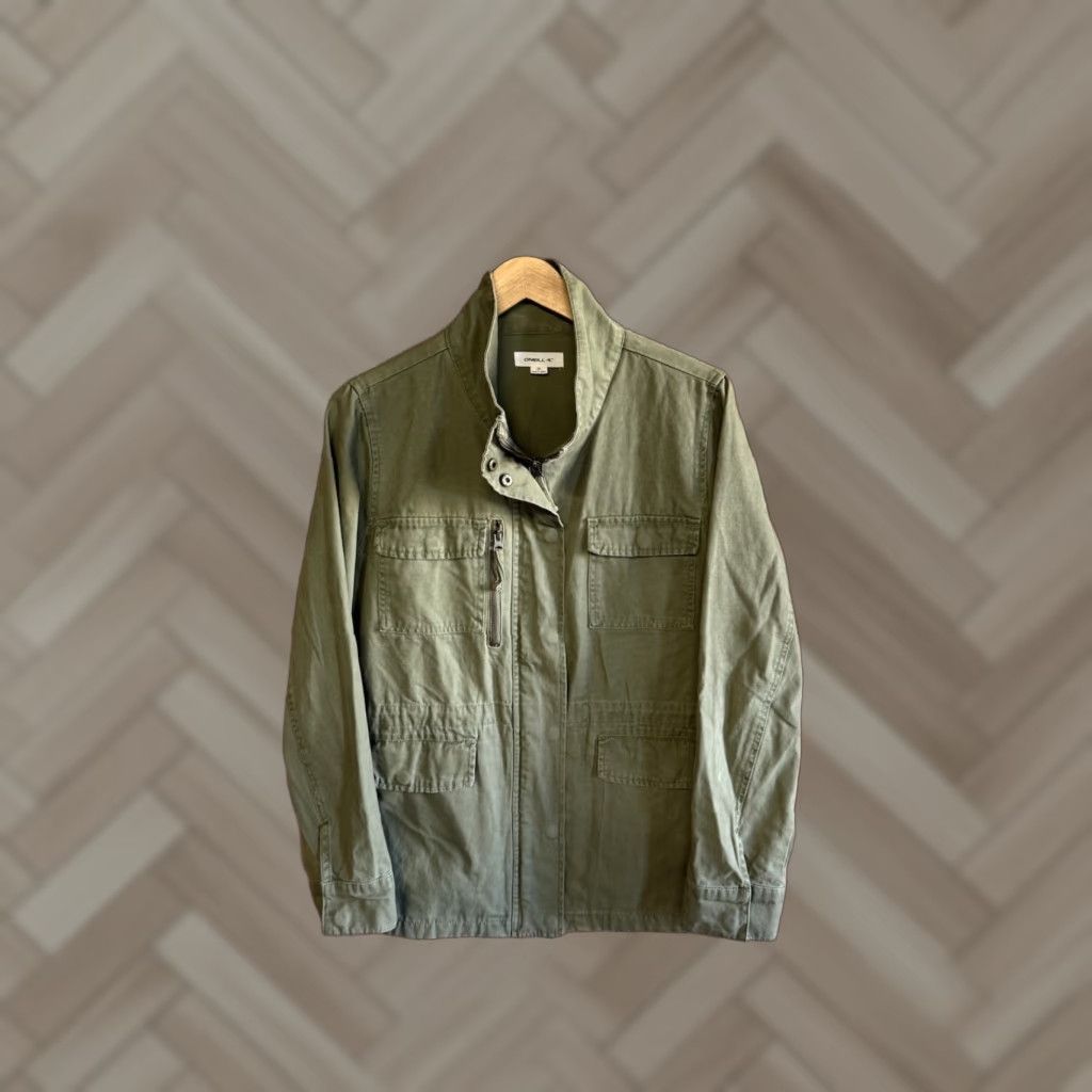 Vintage Oniell Mens Green Full Zip Outdoor Mock Neck Jacket Size Medium Size US M / EU 48-50 / 2 - 1 Thumbnail
