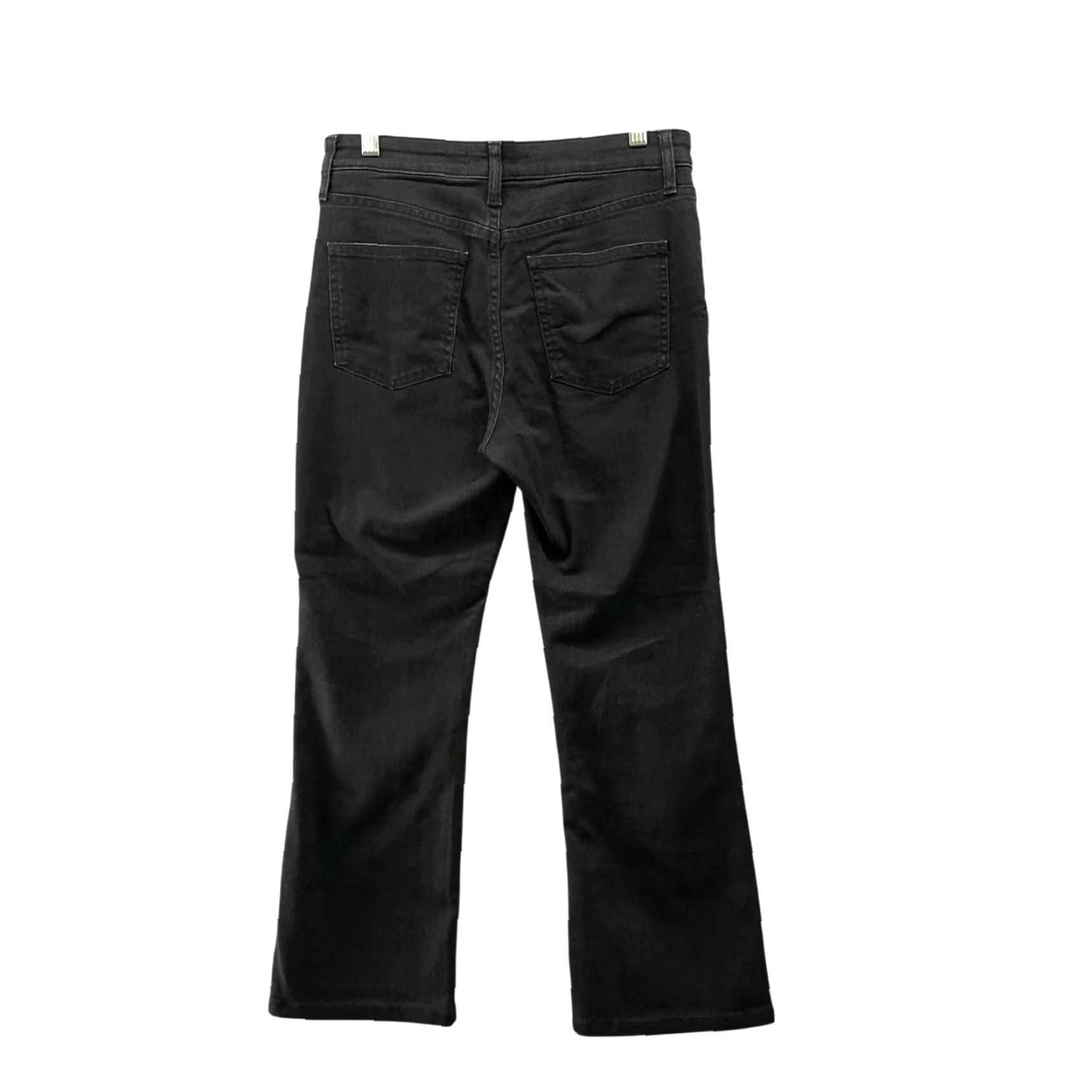 Uniqlo Uniqlo Pants Womens 25 Black High Rise Flare Ankle Cropped Stretch Slim Size 42" / US 20 - 2 Thumbnail