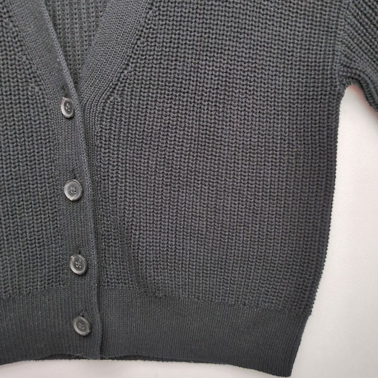Gap Gap Cardigan Sweater Womens Medium Black Cotton Heavy Academia Button Up Size M / US 6-8 / IT 42-44 - 7 Thumbnail