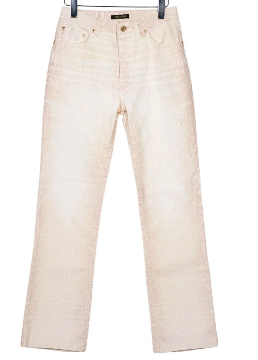 Roberto Cavalli Roberto Cavalli Crocodile Print Jeans Size 26" / US 2 / IT 38 - 1 Thumbnail