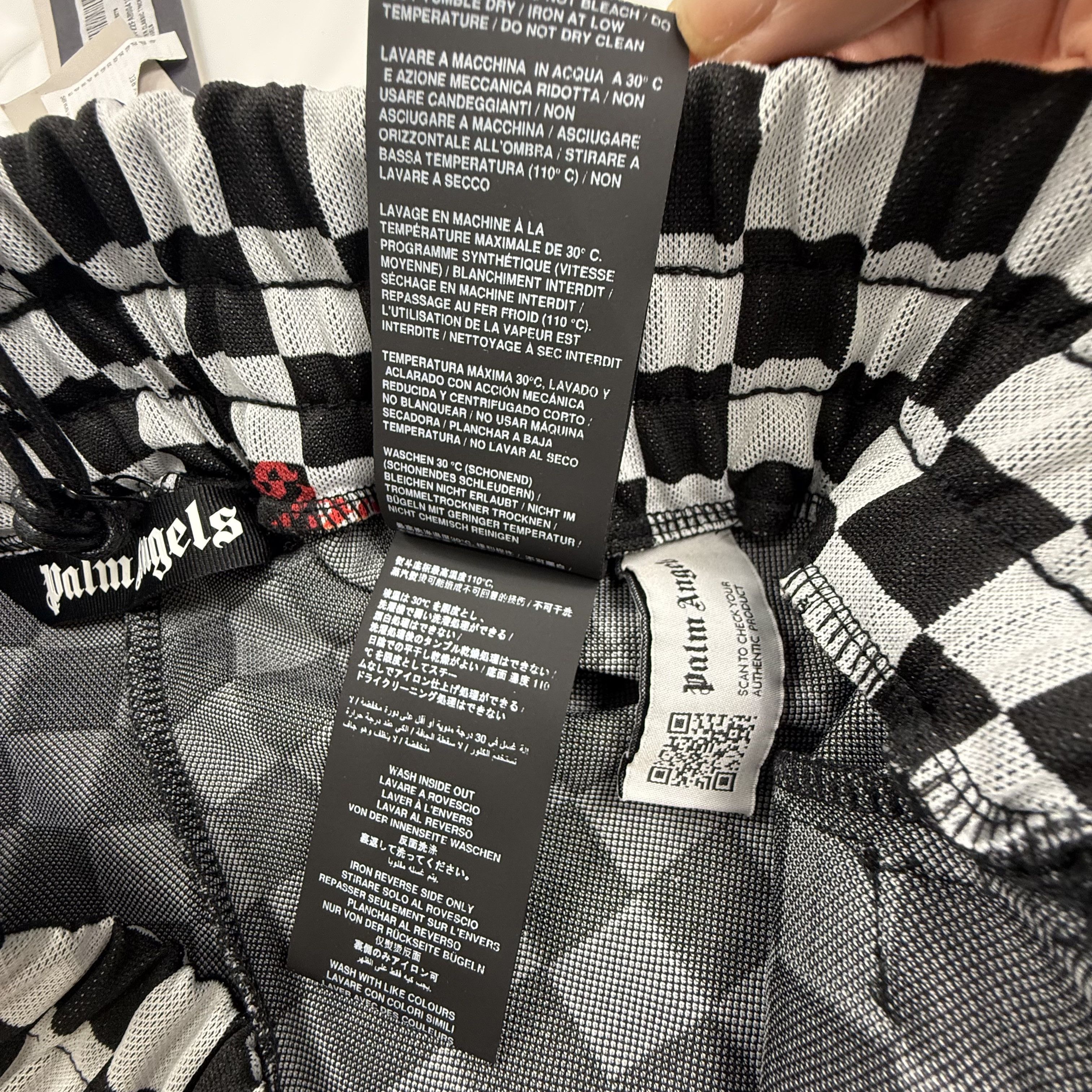 Palm Angels Palm Angels Mens Checkered Logo Track Pants Size M Size US 28 / EU 44 - 8 Thumbnail
