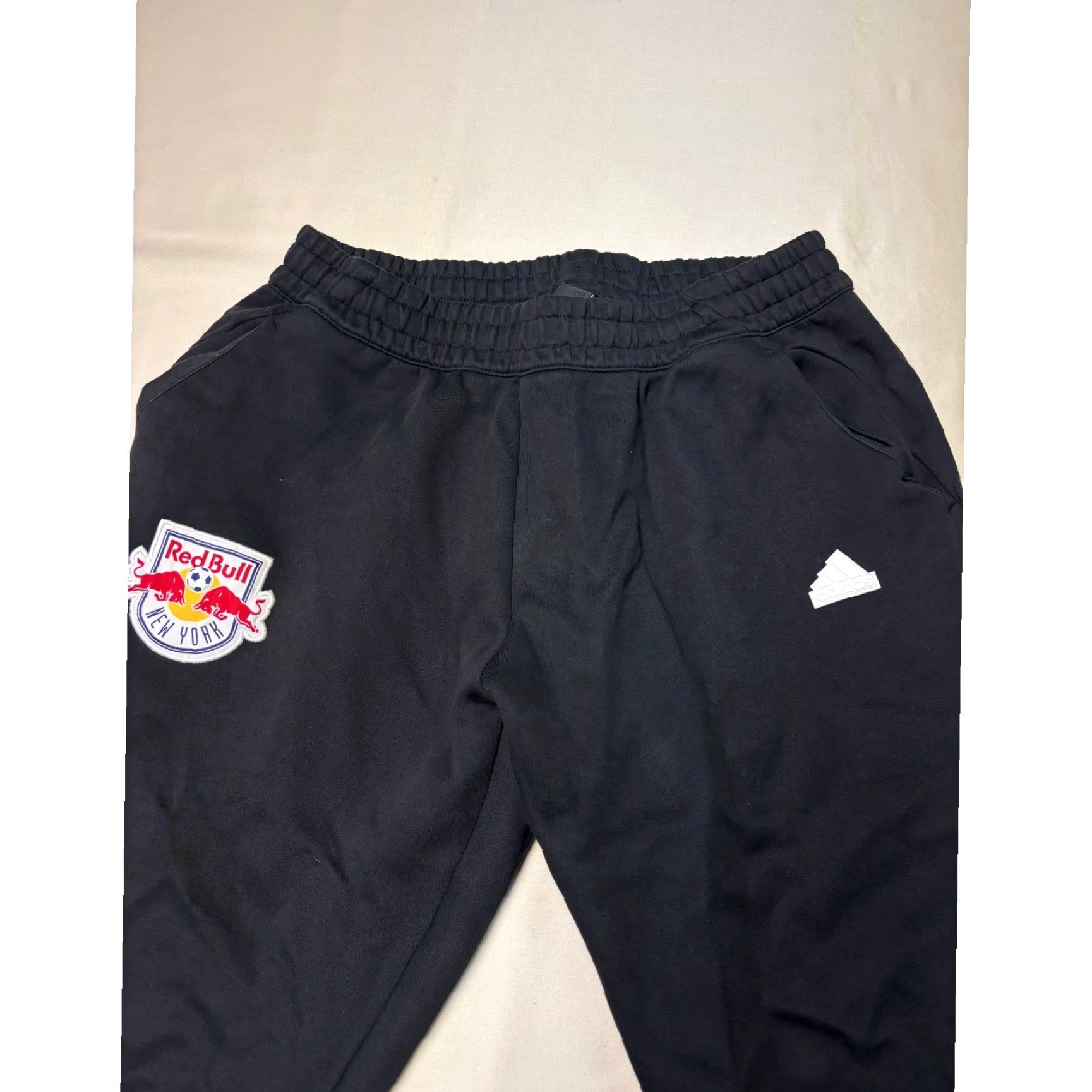 Adidas Red Bull New York Soccer Track Pants Mens XL Black Red Logo Athletic Pants Jogger Men’s XL