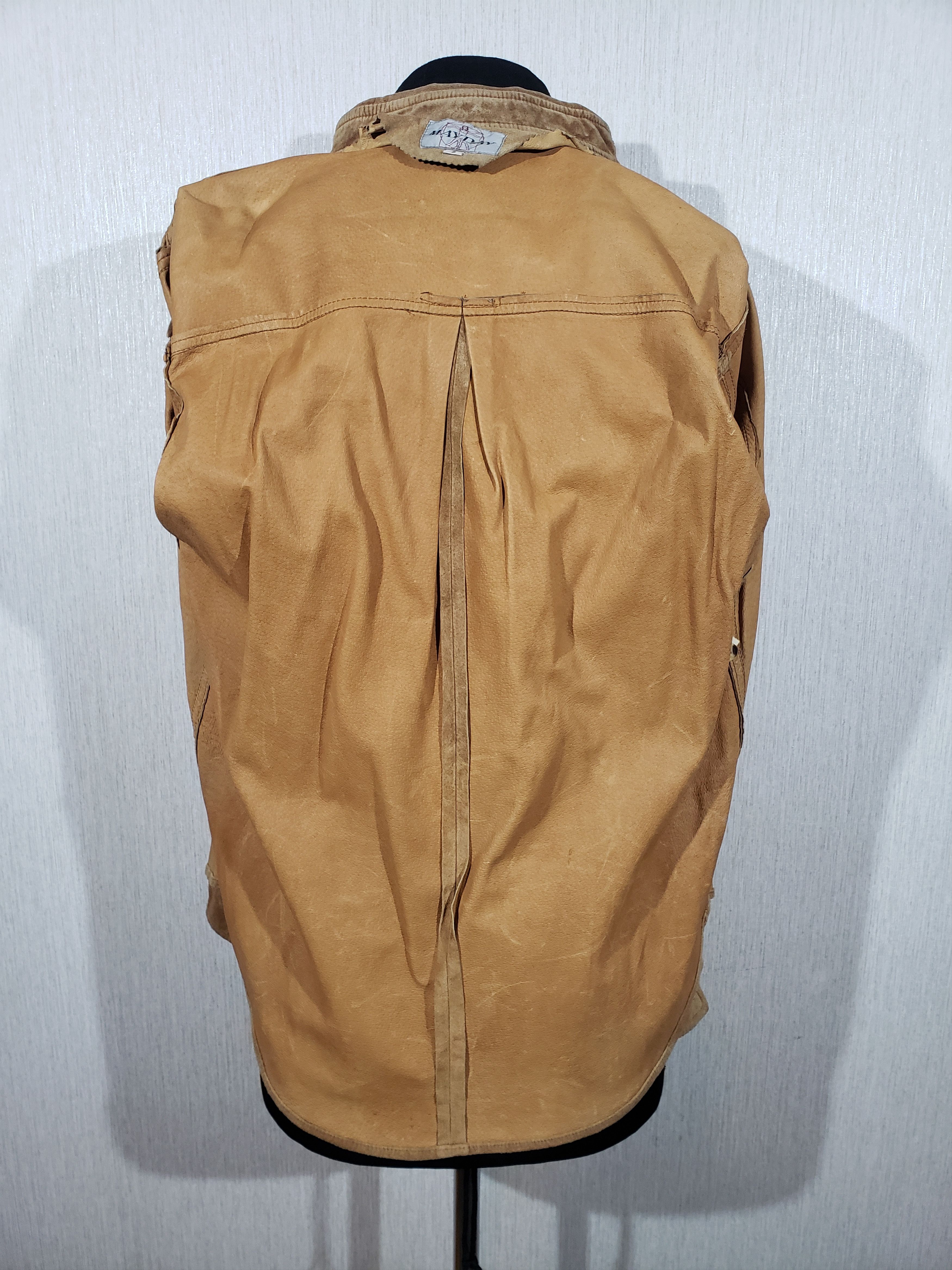 Genuine Leather Brown suede men's shirt. Size US S / EU 44-46 / 1 - 5 Thumbnail