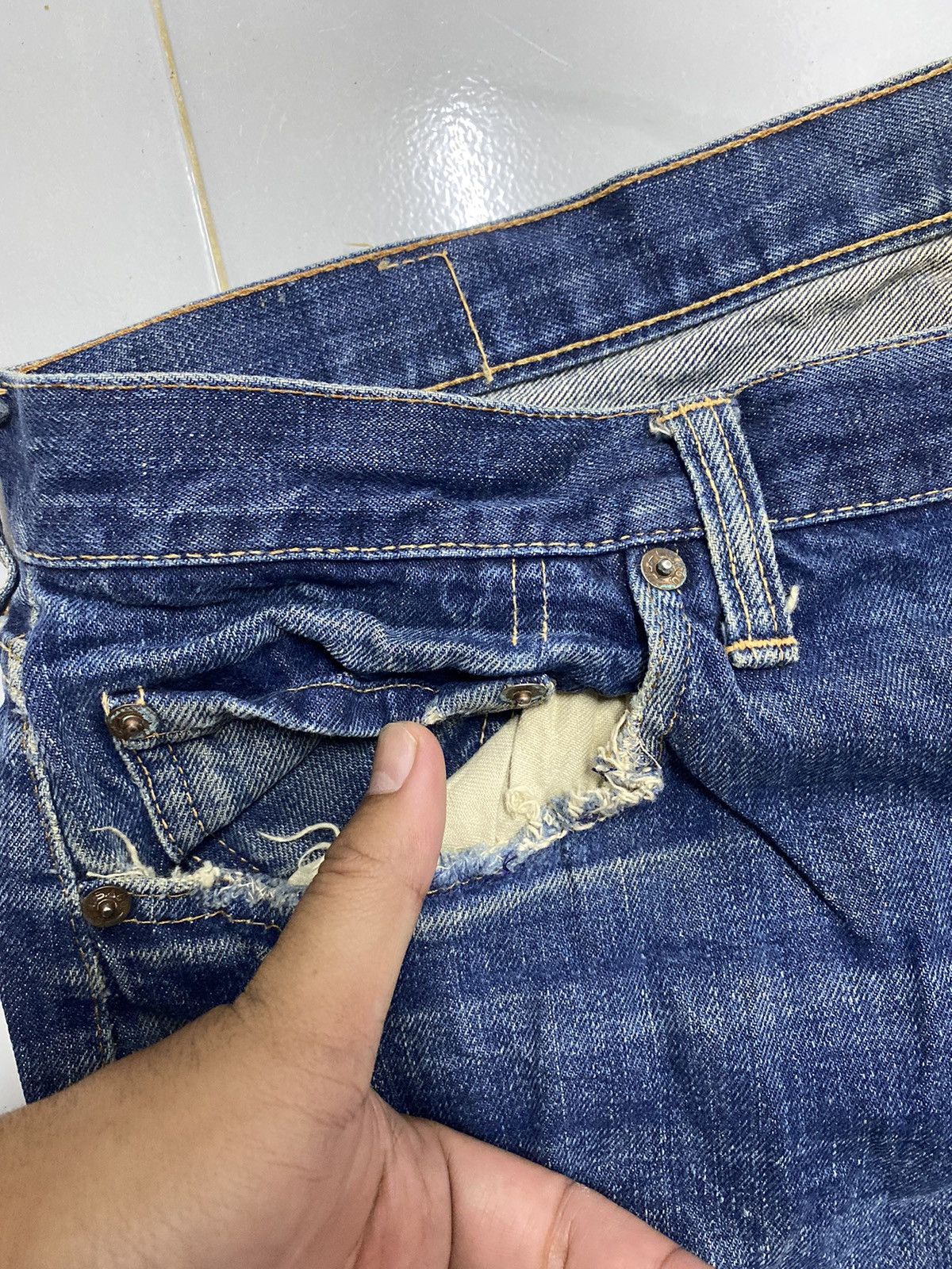 Levi's Vintage Early 70s Levis 505 Big E Non Selvedge W40 Size US 40 / EU 56 - 4 Thumbnail