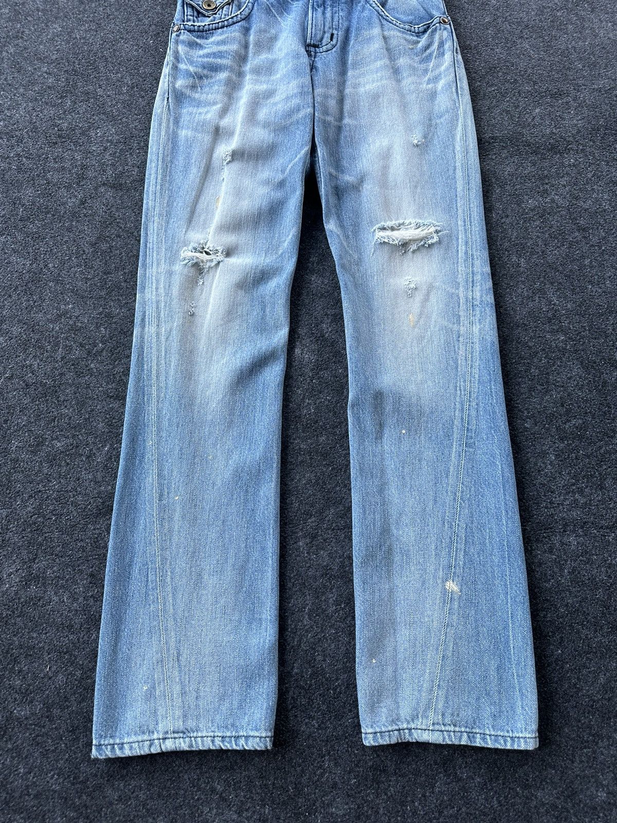 Edwin × If Six Was Nine × Vintage Vintage Edwin Blue Trip Distressed Hawaian Denim D166 Size US 28 / EU 44 - 3 Thumbnail
