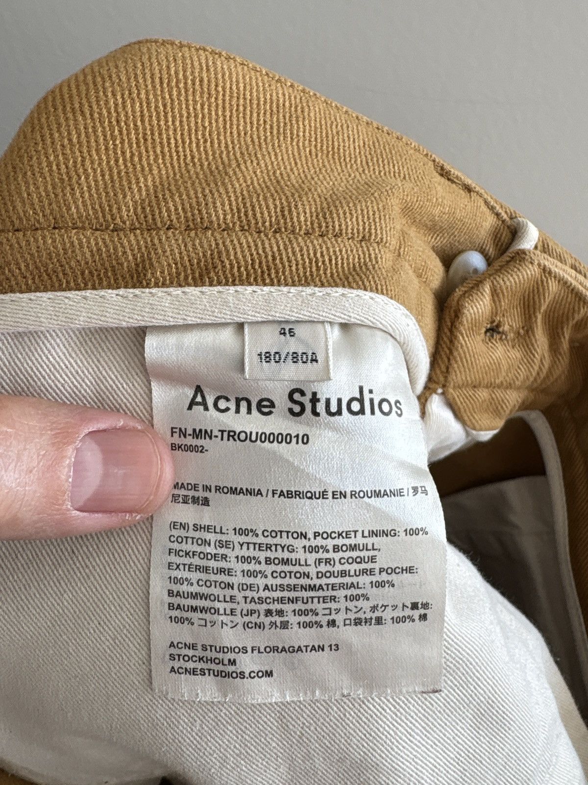 Acne Studios Acne Studios Workwear Trousers Mustard Size US 30 / EU 46 - 5 Thumbnail