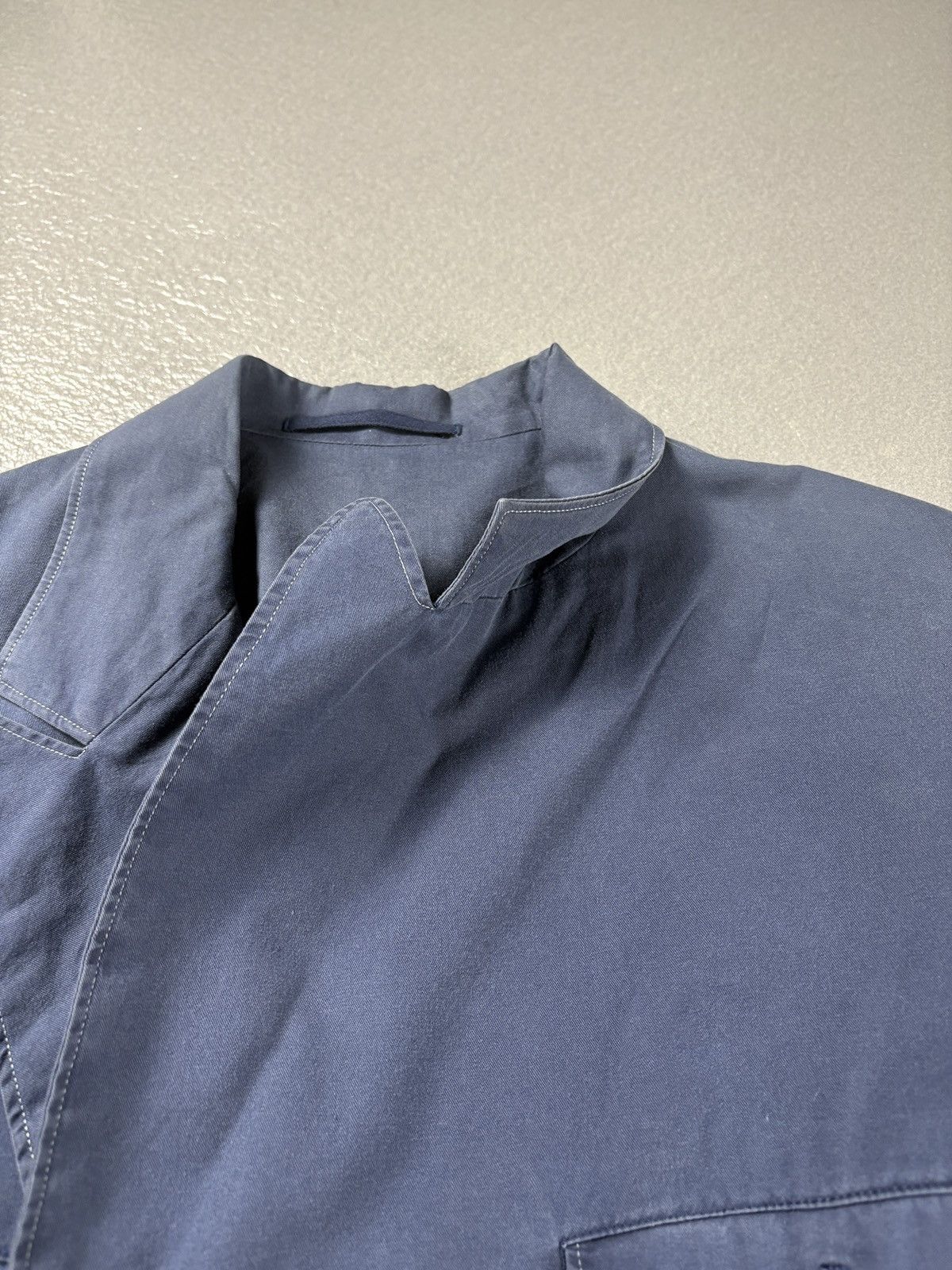 Yohji Yamamoto Yohji Yamamoto Asymetric Tailored Jacket Navy Size 48R - 7 Thumbnail