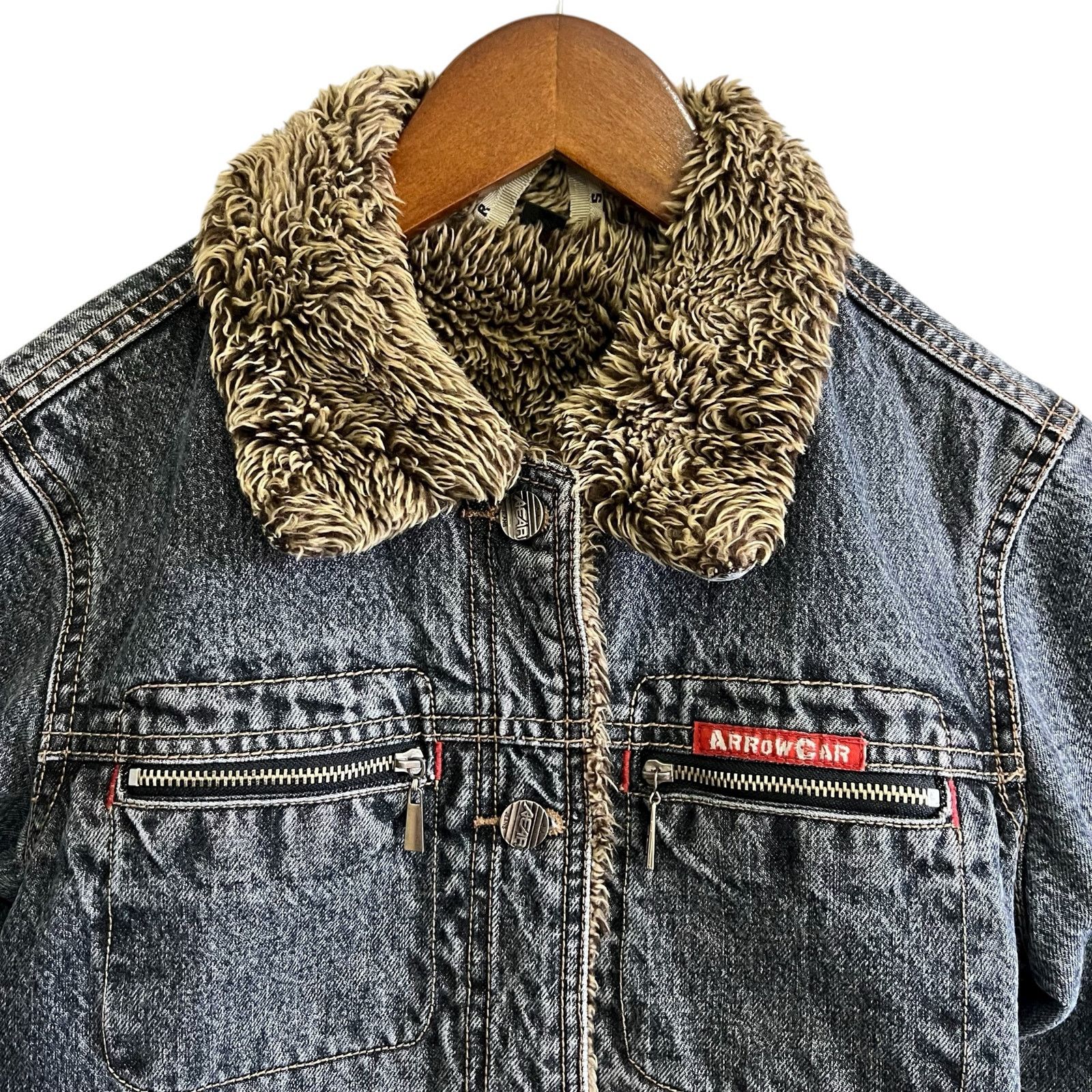 Vintage Vintage ArrowCar Sherpa Lined Denim Jacket Women’s Small Y2K Size S / US 4 / IT 40 - 11 Thumbnail