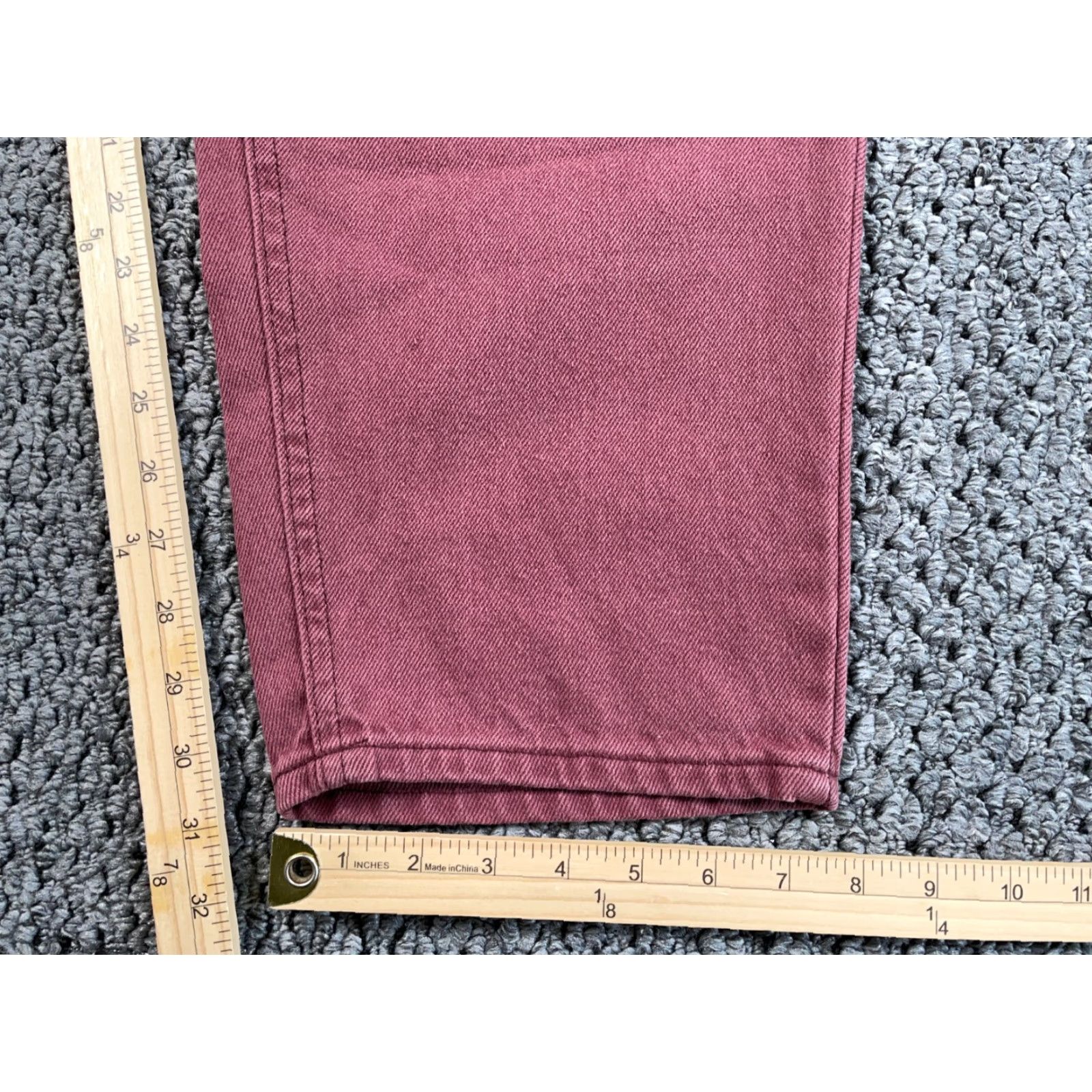 Lee VINTAGE Lee Jeans Tapered Fit Men's 36 x 31 Denim Red 90s Retro Grunge Made in USA Size US 36 / EU 52 - 6 Thumbnail