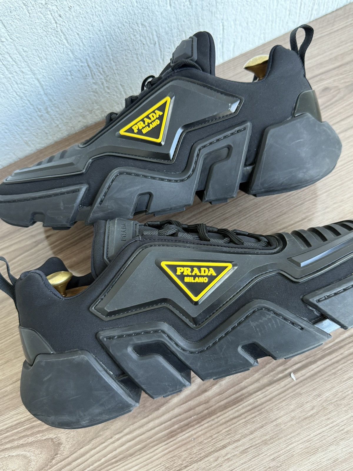 Prada 😤🔥 techno stretch fabric sneakers Size US 10 / EU 43 - 15 Thumbnail