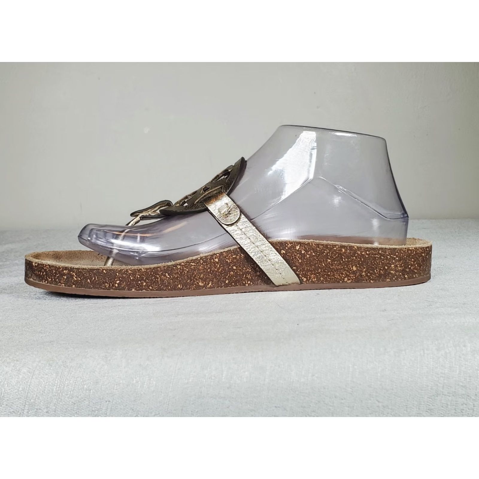 Tory Burch Tory Burch Thong Womens Spark Gold Miller Cloud Sandals Natural Metallic Cork Women Size US 10 / IT 40 - 4 Thumbnail