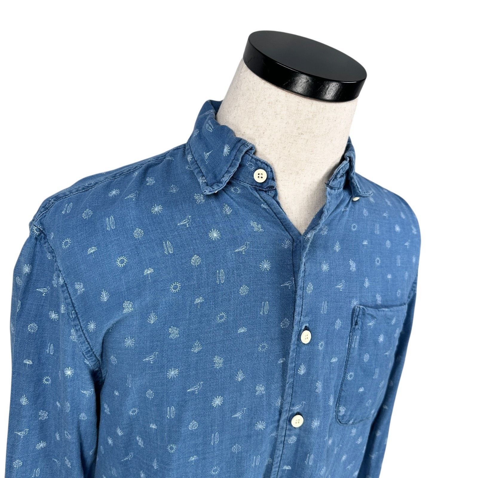 Other Johnnie-O Hangin Out Shirt Men’s M Indigo Blue Button Down Size US M / EU 48-50 / 2 - 3 Thumbnail