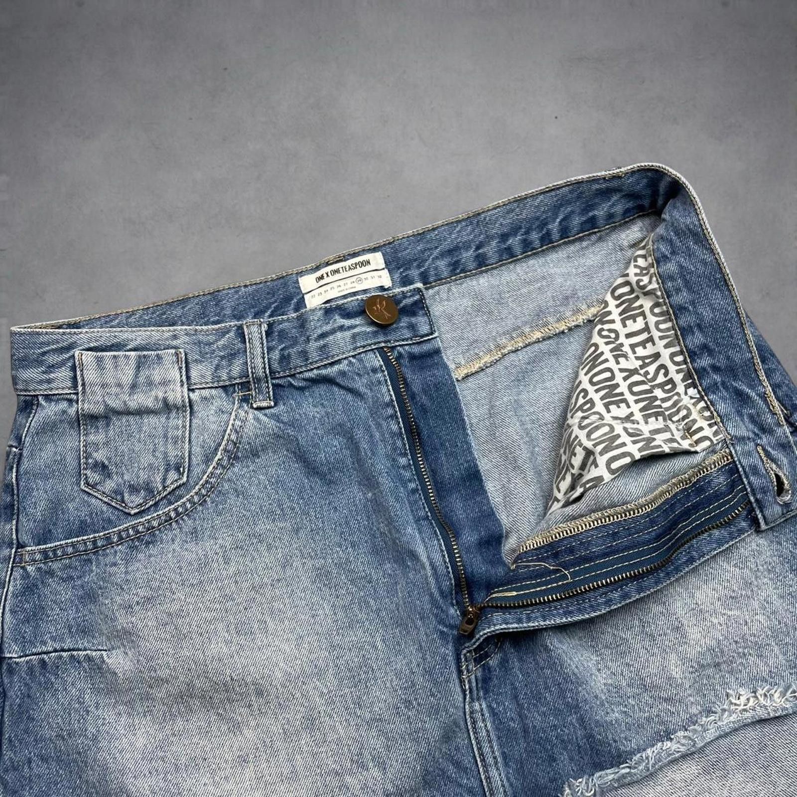 One Teaspoon One Teaspoon Denim Skirt Size 29 Blue Vintage Distressed Hem Size 28" / US 6 / IT 42 - 4 Thumbnail