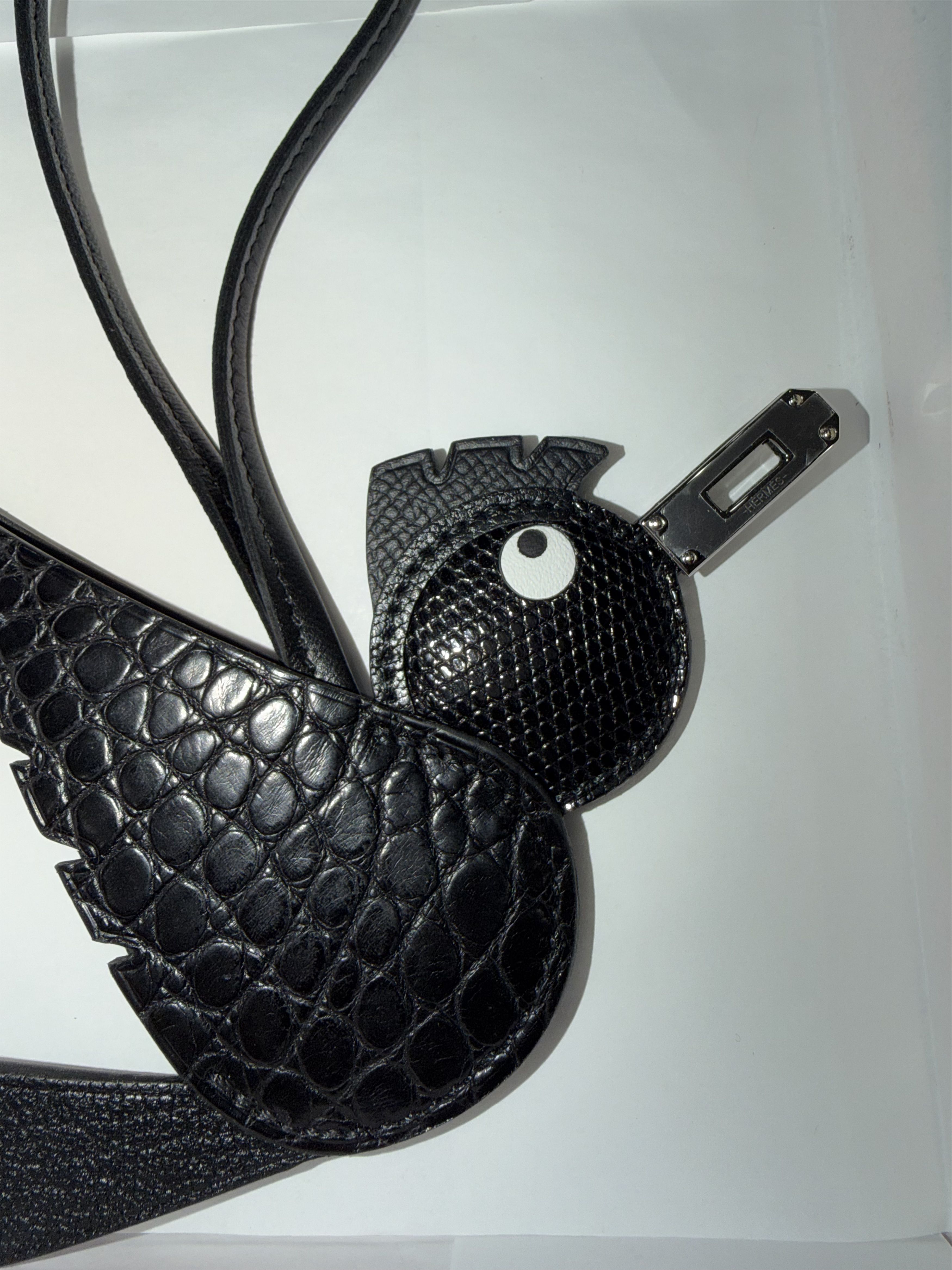 Hermes Hermes Birdy Birdie Matte Alligator Lizard Chevre Bag Charm Size ONE SIZE - 10 Thumbnail
