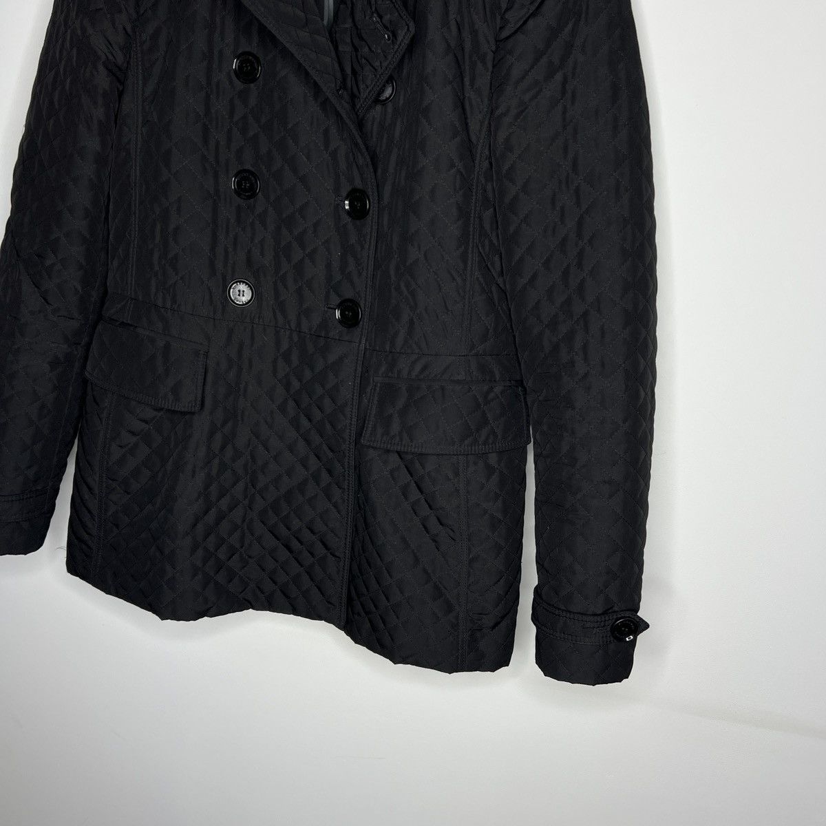 Burberry × Designer Burberry Classic Quilted Jacket Black Dark Nova Check Size S / US 4 / IT 40 - 4 Thumbnail