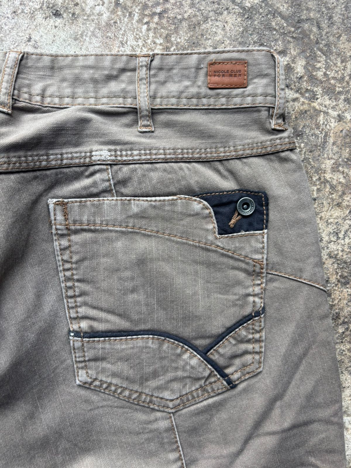Japanese Brand 2000s Nicole Club For Men Panelled Bootcut Pants Size US 31 - 9 Thumbnail