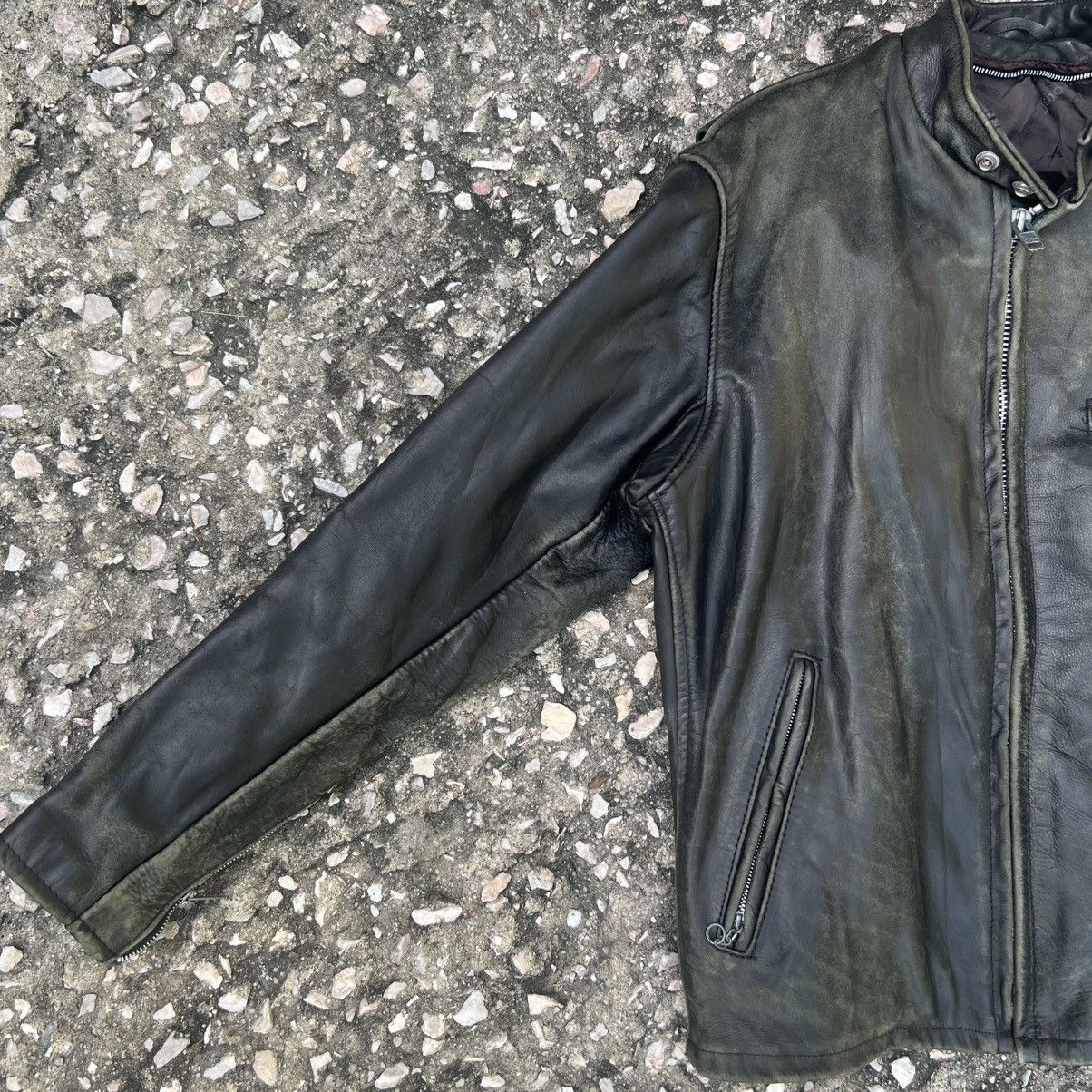 Schott “VINTAGE” SCHOTT BLACK LEATHER JACKET Size US M / EU 48-50 / 2 - 2 Thumbnail