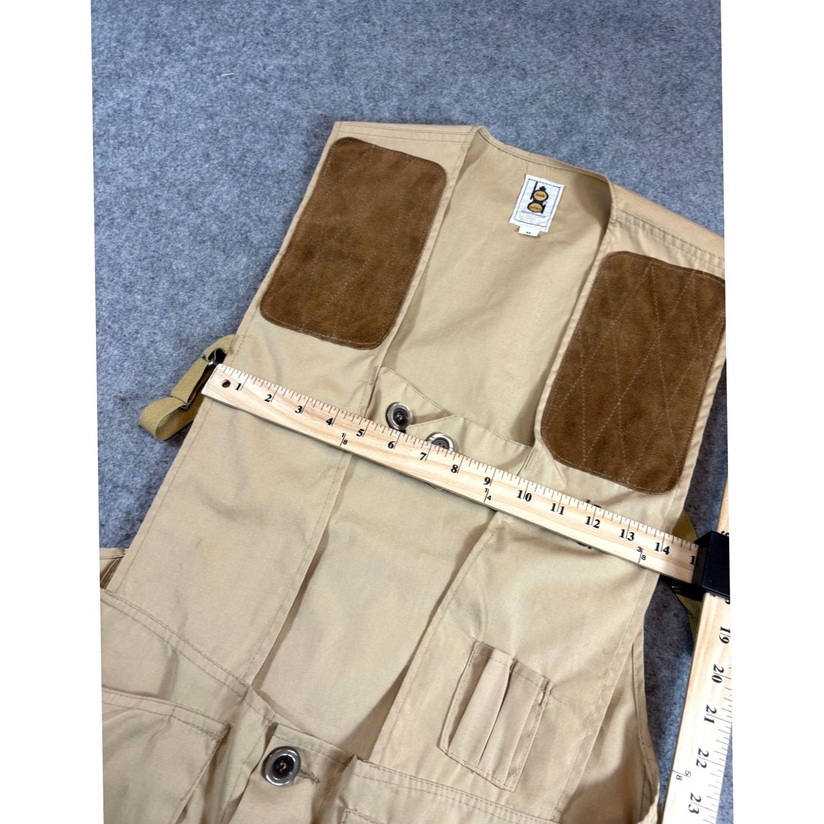 Vintage VTG 80s Bob Allen Hunting Vest Mens Tan Canvas Suede Shooting Work Medium Vest Mens Tan Canvas Suede Shooting USA Work Medium Vest Size US M / EU 48-50 / 2 - 3 Thumbnail
