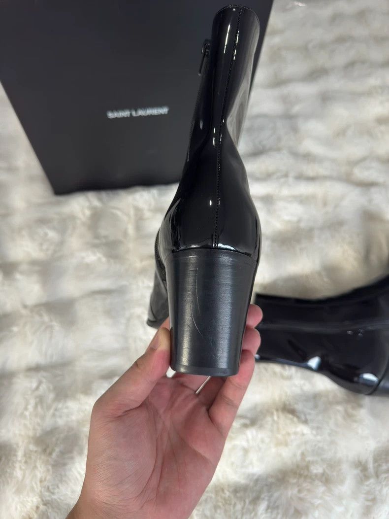 Saint Laurent Paris Saint Laurent Paris Patent leather boots Size US 10.5 / IT 40.5 - 8 Thumbnail