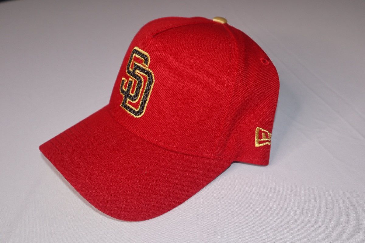 New Era San Diego Padres Red A-Frame Snapback Hat Size ONE SIZE - 3 Thumbnail