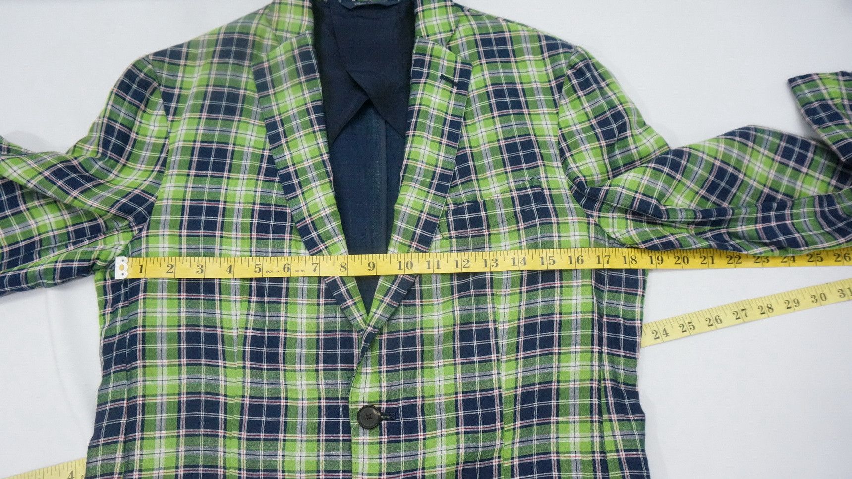 Japanese Brand Rare SHIPS Japan Tartan Light Blazer Production Sample Size 46R - 10 Thumbnail