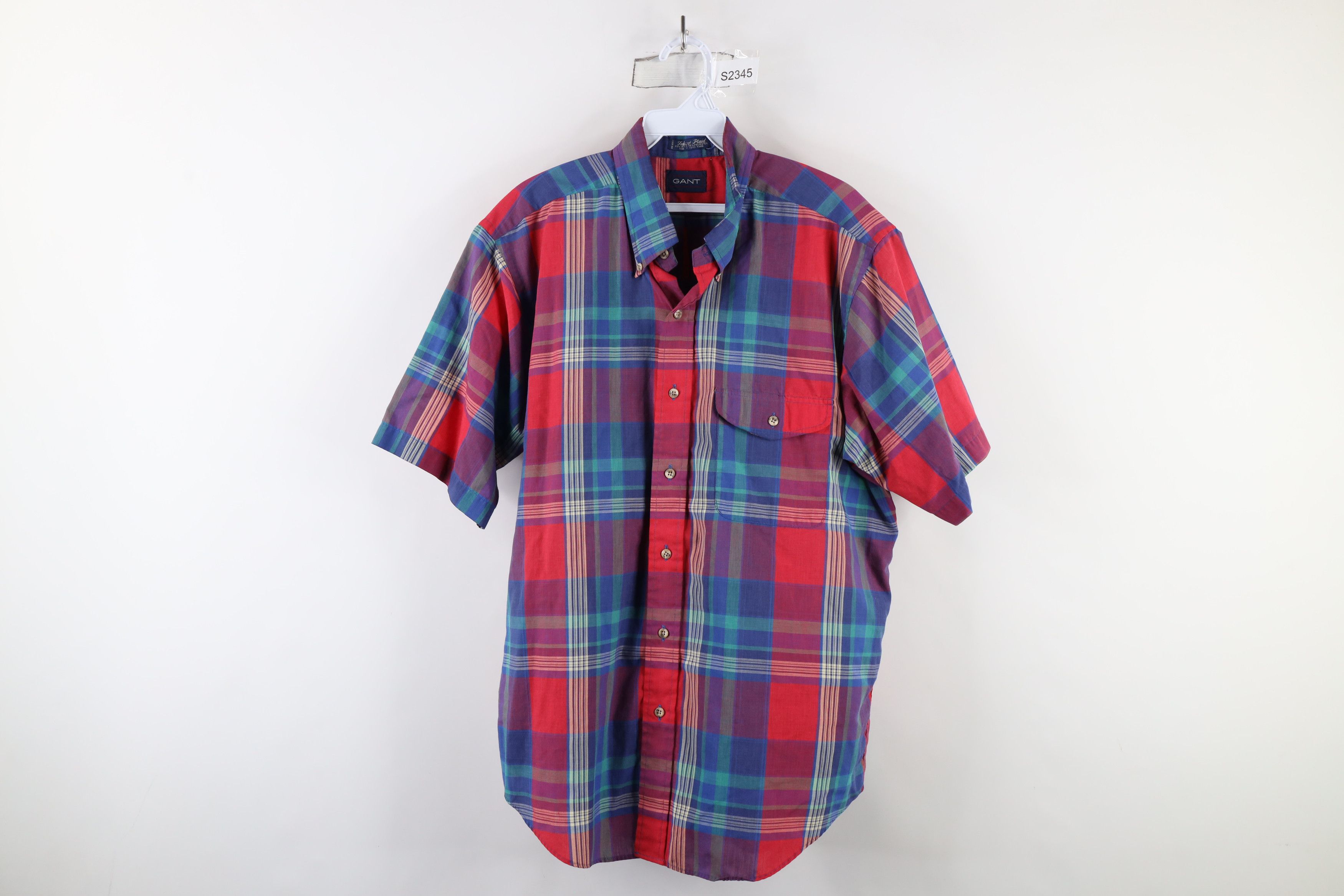 Vintage Vintage 90s Streetwear Short Sleeve Button Down Shirt Plaid Size US L / EU 52-54 / 3 - 1 Thumbnail
