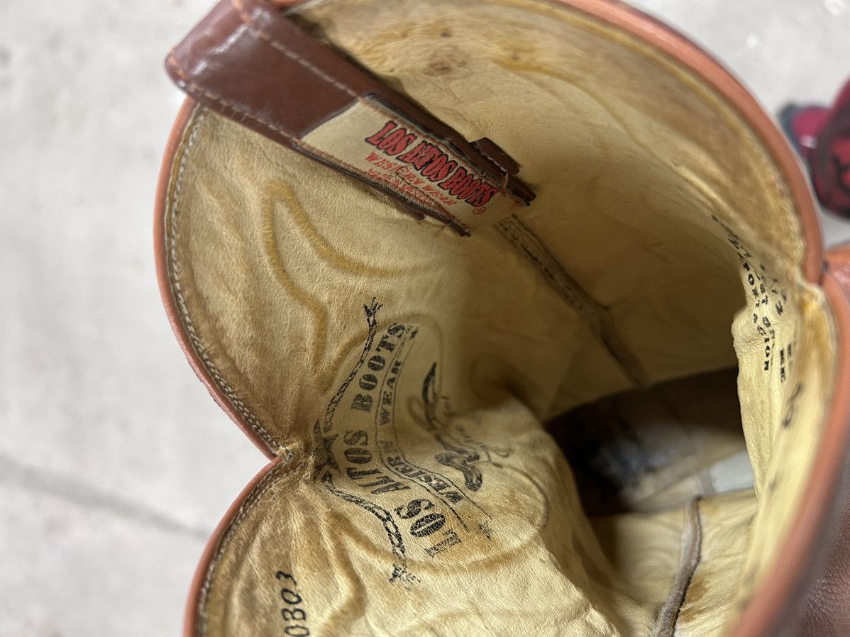 Vintage LOS ALTOS MEN COGNAC GENUINE LEATHER LEG WESTERN COWBOY BOOT Size US 8 / EU 41 - 8 Thumbnail