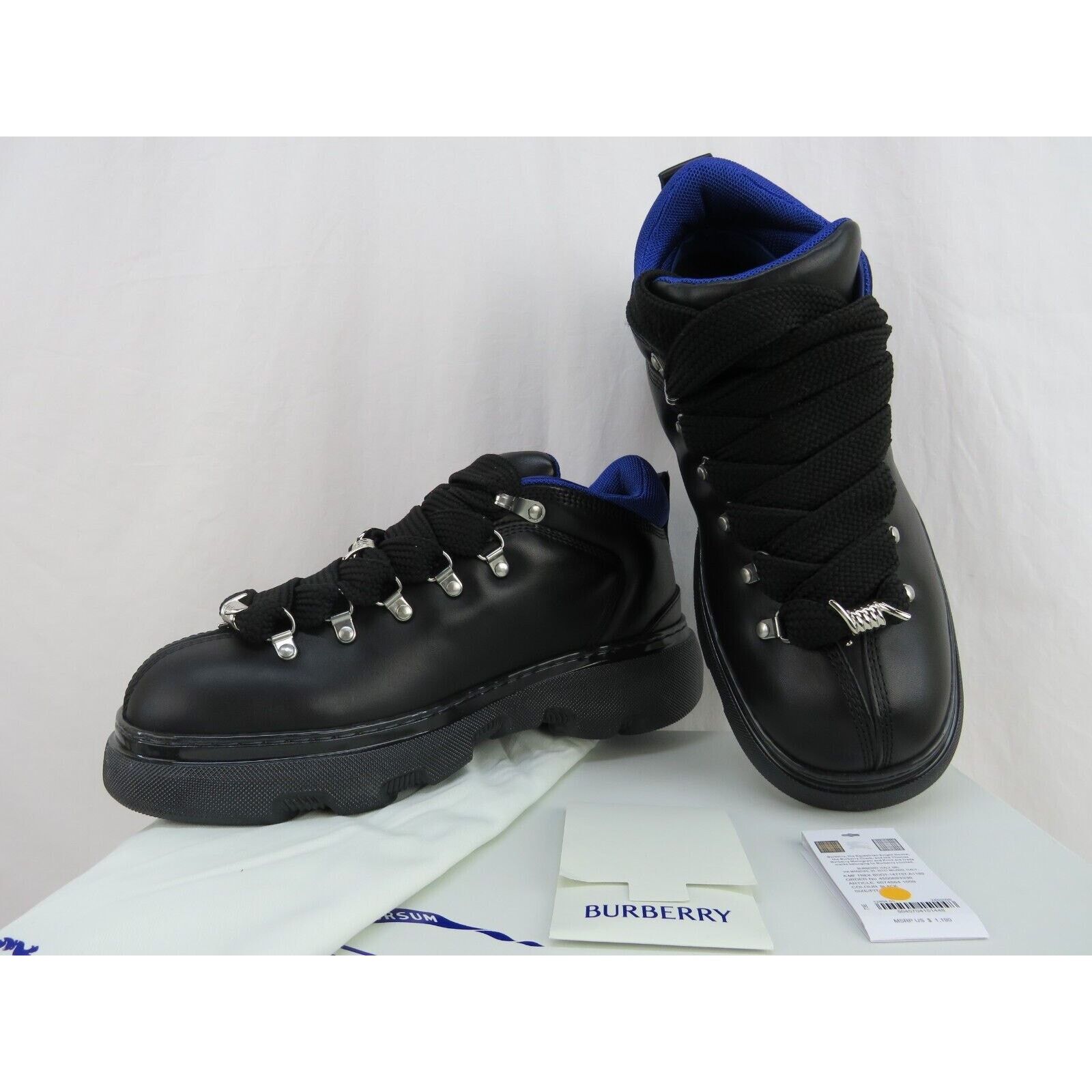 Burberry BURBERRY TREK BLACK LEATHER LACE HIKING BOOTS US 13 46 ITL Size US 13 / EU 46 - 9 Thumbnail