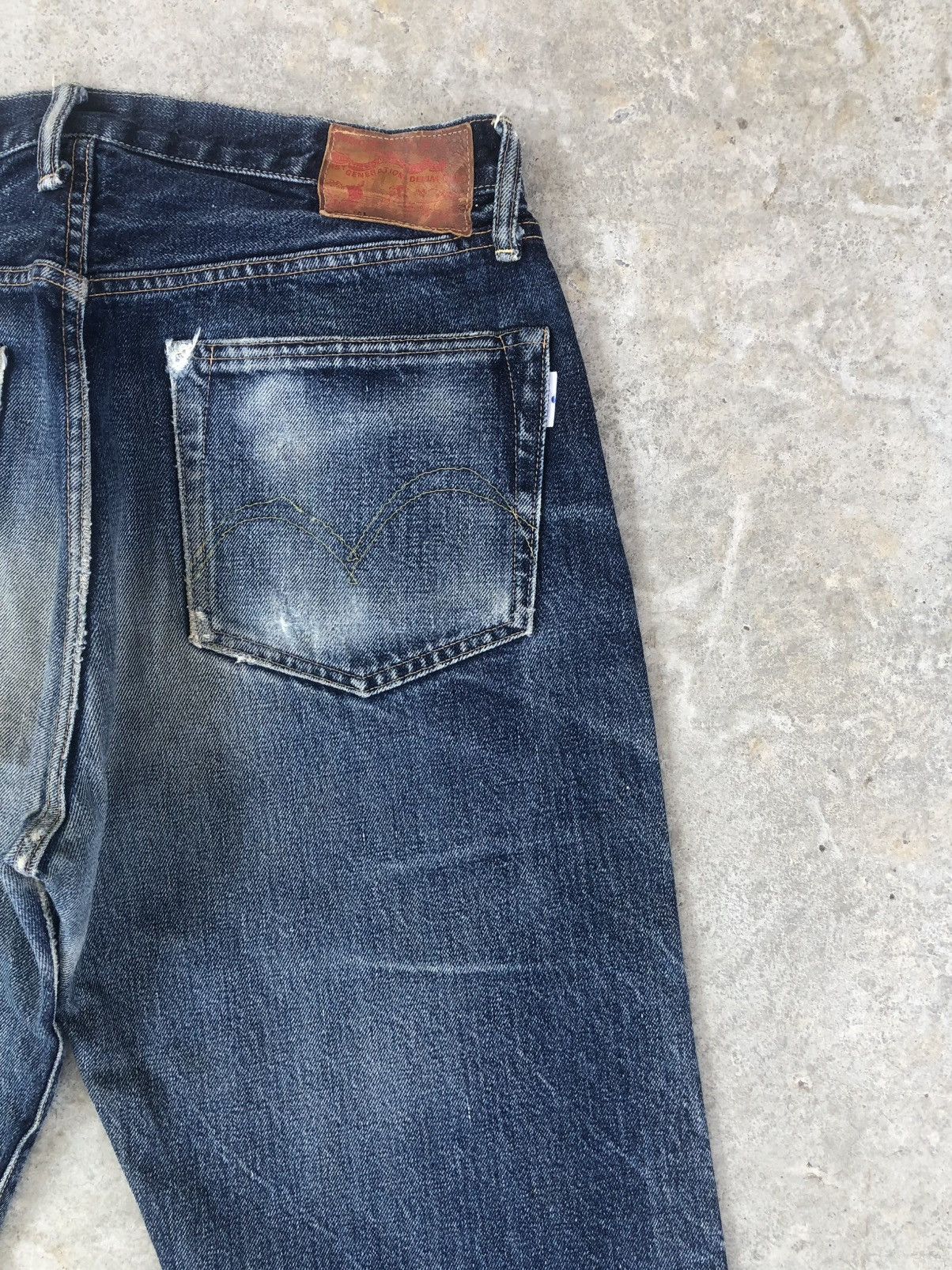 Studio D'Artisan Studio D’Artisan SD101 Selvedge Denim Distressed Jeans Size US 31 - 10 Thumbnail