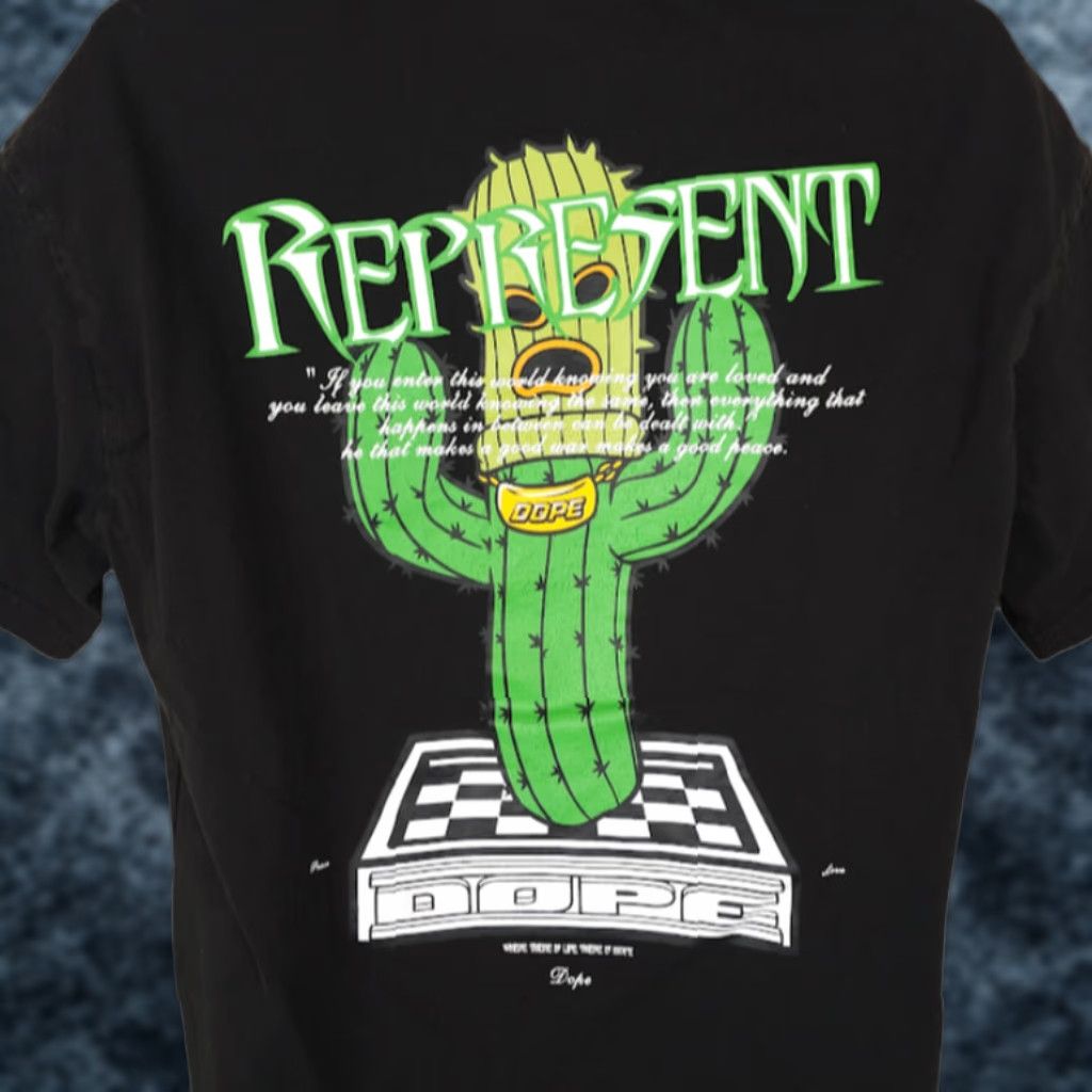 Vintage Inflation Represent Dope Cactus T Shirt Mens XL Black Streetwear Size US XL / EU 56 / 4 - 1 Thumbnail