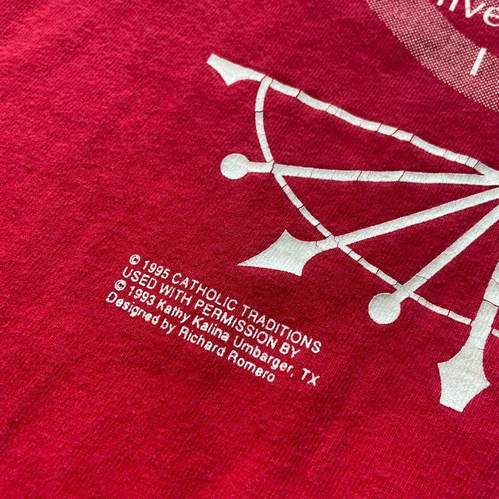 Hanes 90s jesus christ god red Size US XL / EU 56 / 4 - 2 Thumbnail