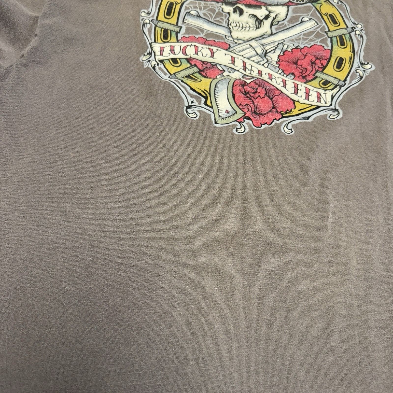 Vintage Vintage Lucky 13 T Shirt Mens Large Y2K Brown Short Sleeve G Size US L / EU 52-54 / 3 - 13 Thumbnail