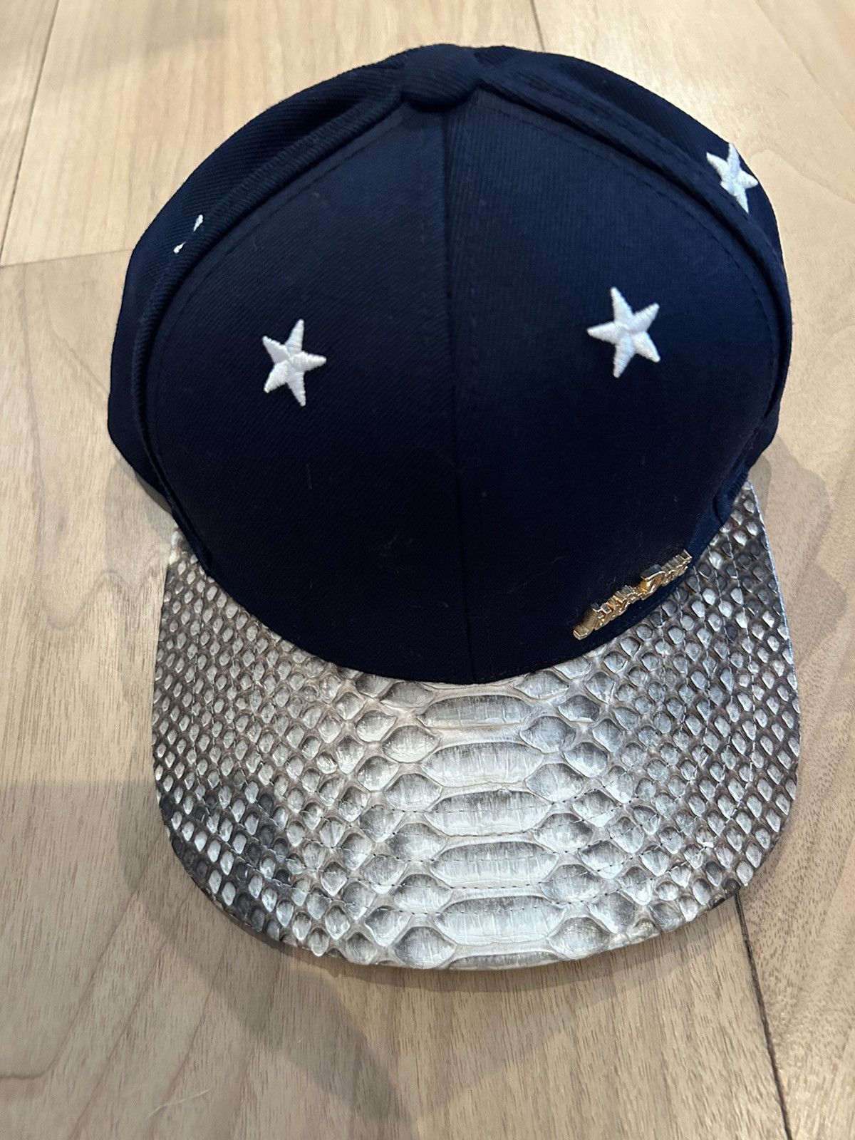 image of Just Don Snake Skin Hat Don C Navy, Men's