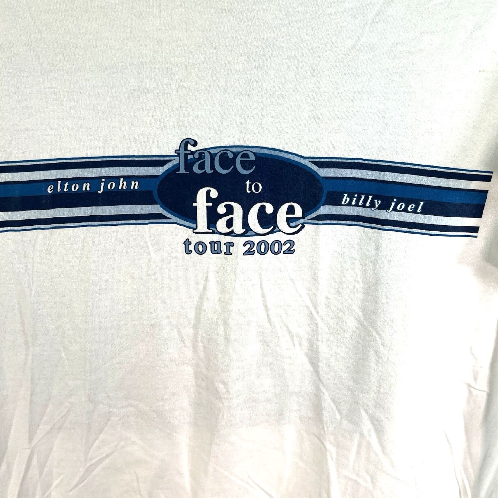 Fruit Of The Loom VINTAGE Fruit of the Loom T-Shirt Men XL White Music 2000s Elton John Billy Joel Face to Face Tour Size US XL / EU 56 / 4 - 3 Thumbnail