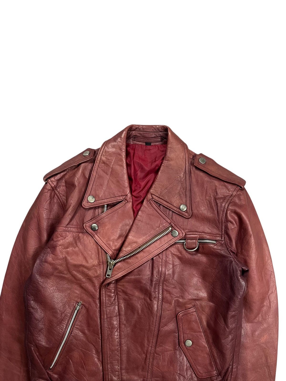 Ekam "SAMPLE" ERD Style Red Wine Leather Jacket Size US M / EU 48-50 / 2 - 7 Thumbnail