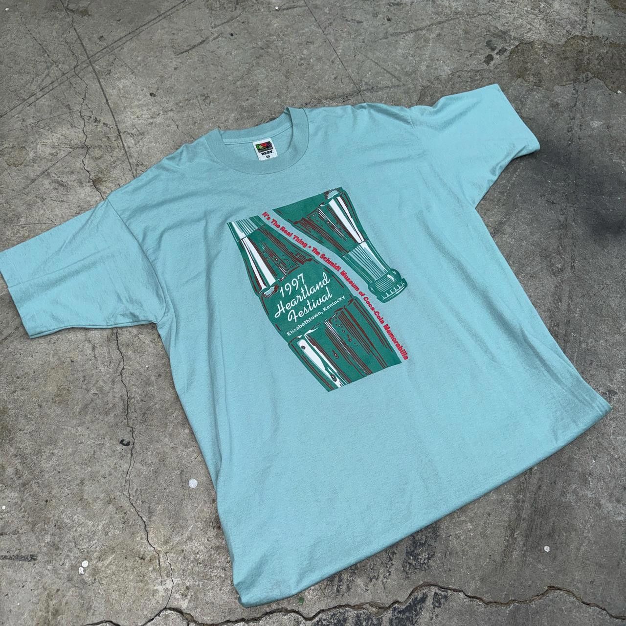 Hanes Hanes Men's Blue and Green Tshirt Size US XL / EU 56 / 4 - 1 Thumbnail
